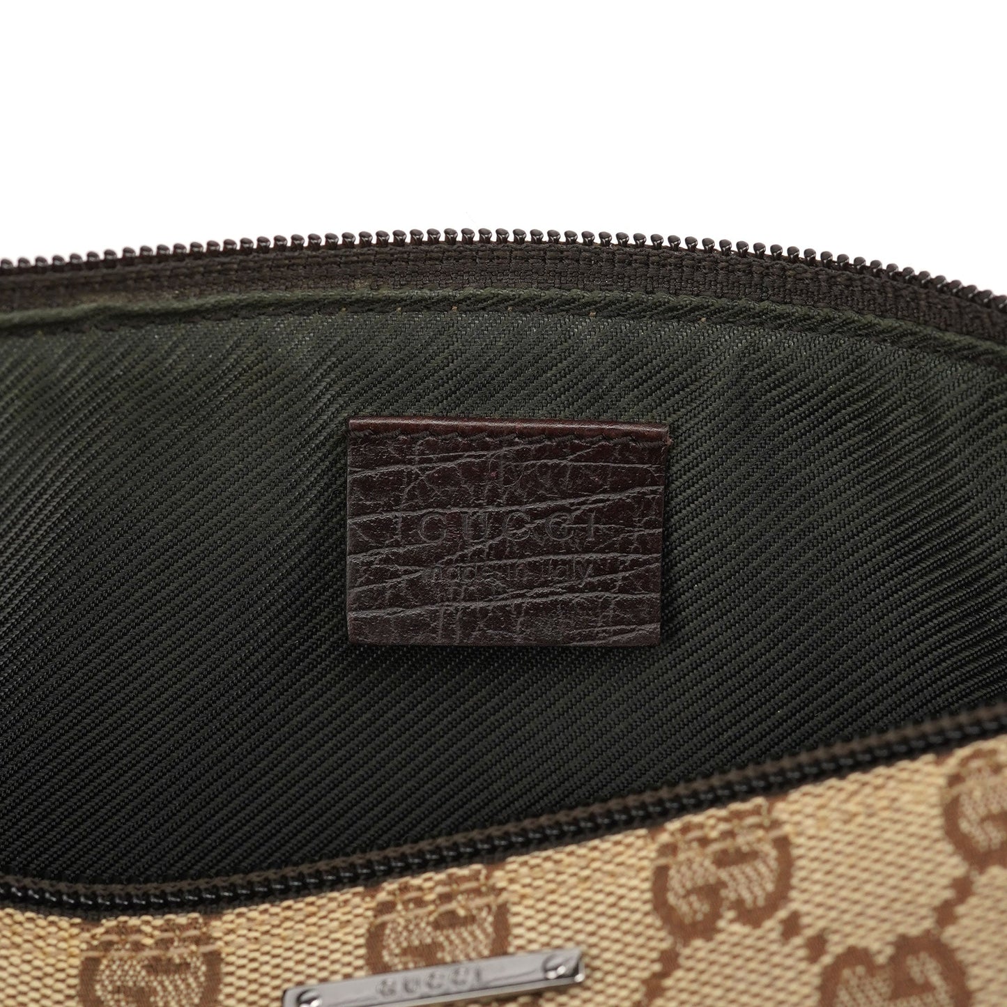 07198 Beige Brown GG Boat Pochette