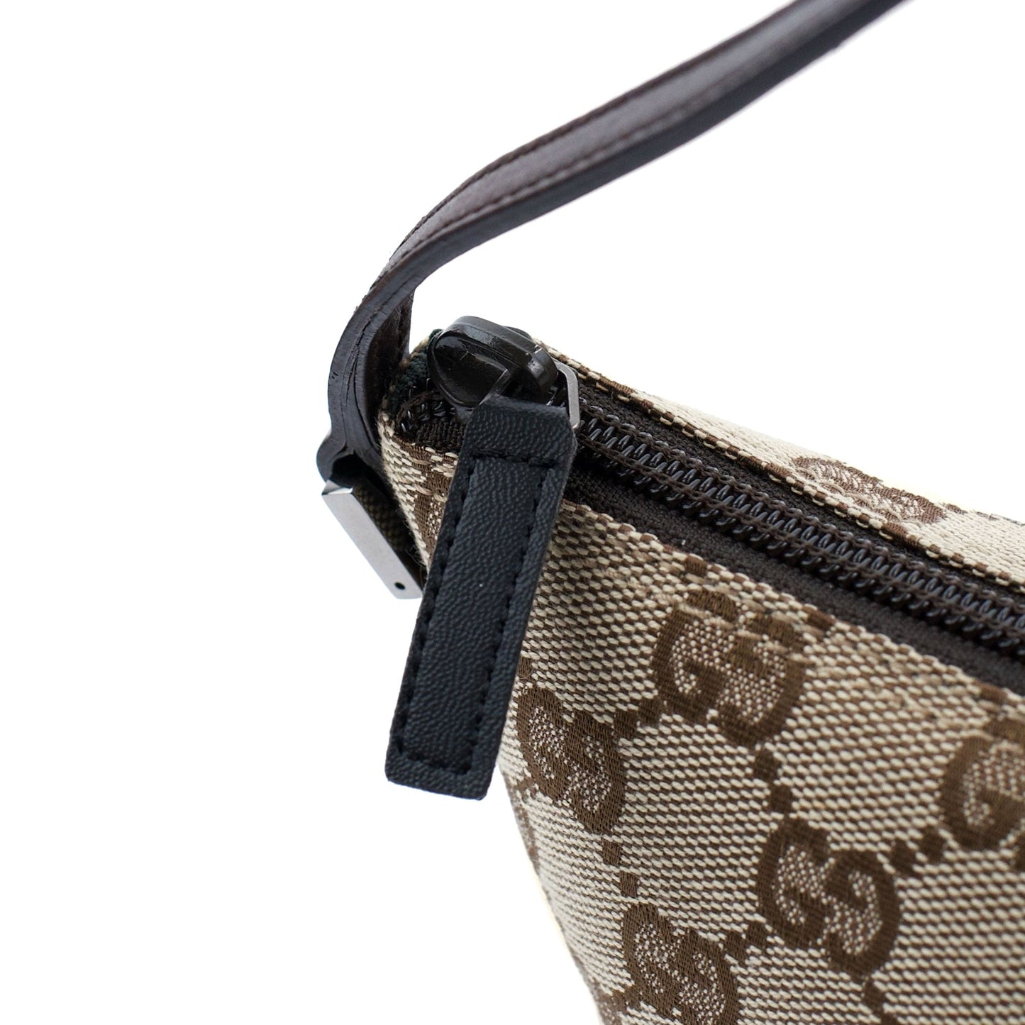 07198 Beige Brown GG Boat Pochette