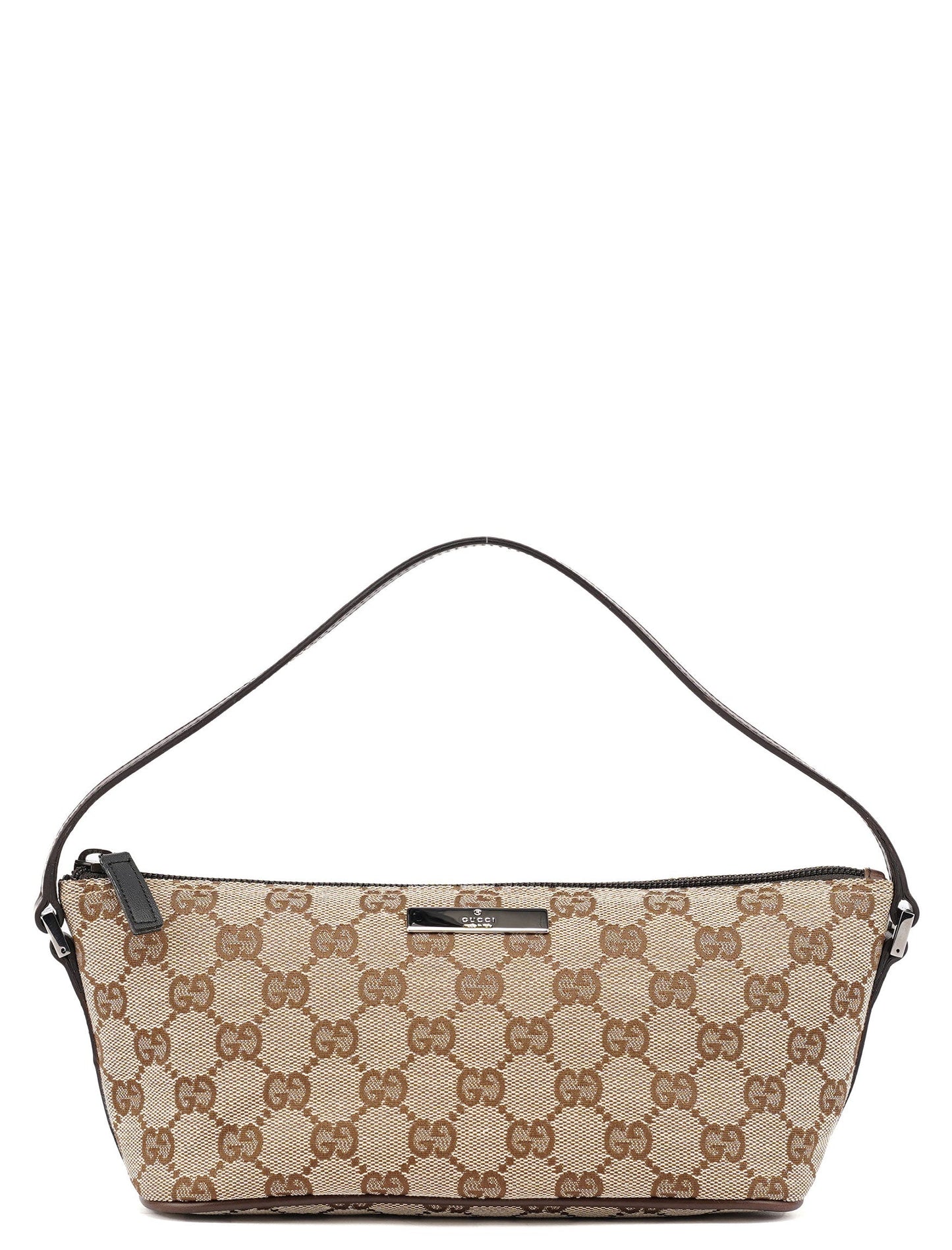 07198 Beige Brown GG Boat Pochette