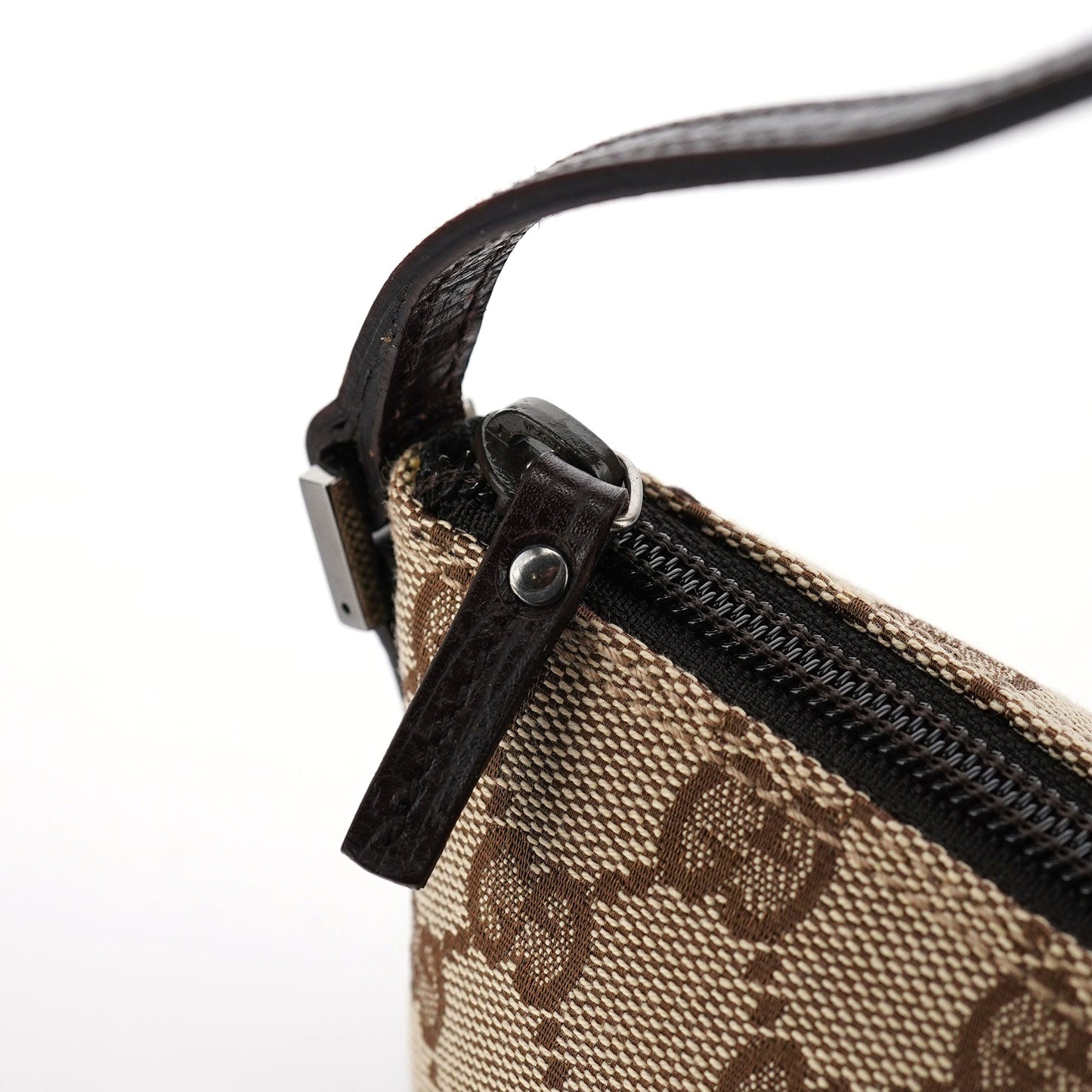 07198 Beige Brown GG Boat Pochette