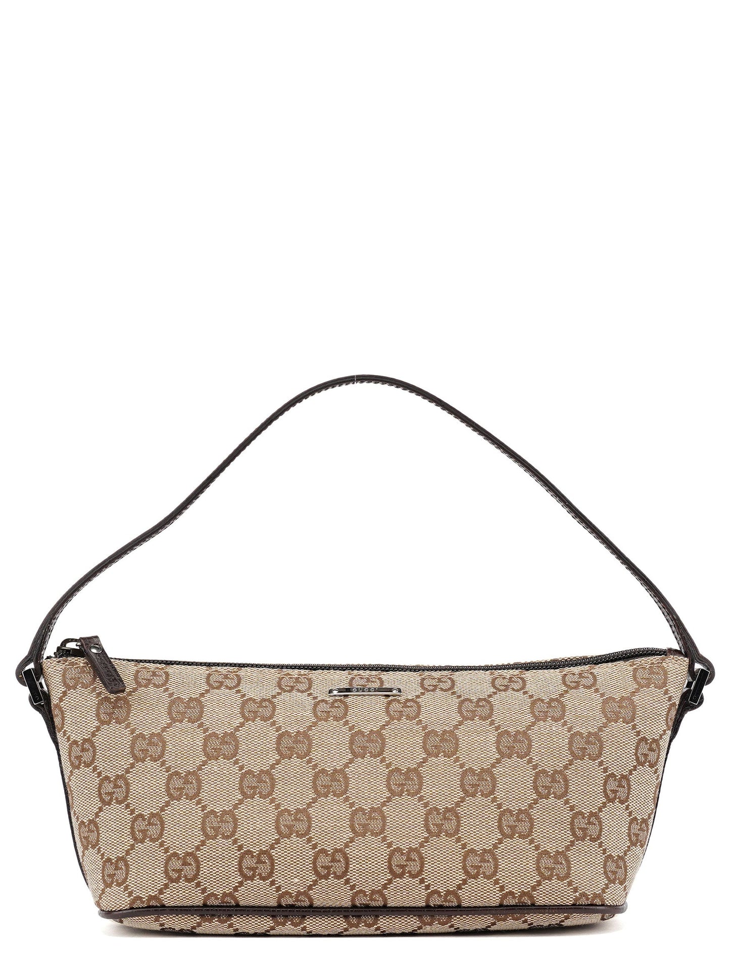 07198 Beige Brown GG Boat Pochette