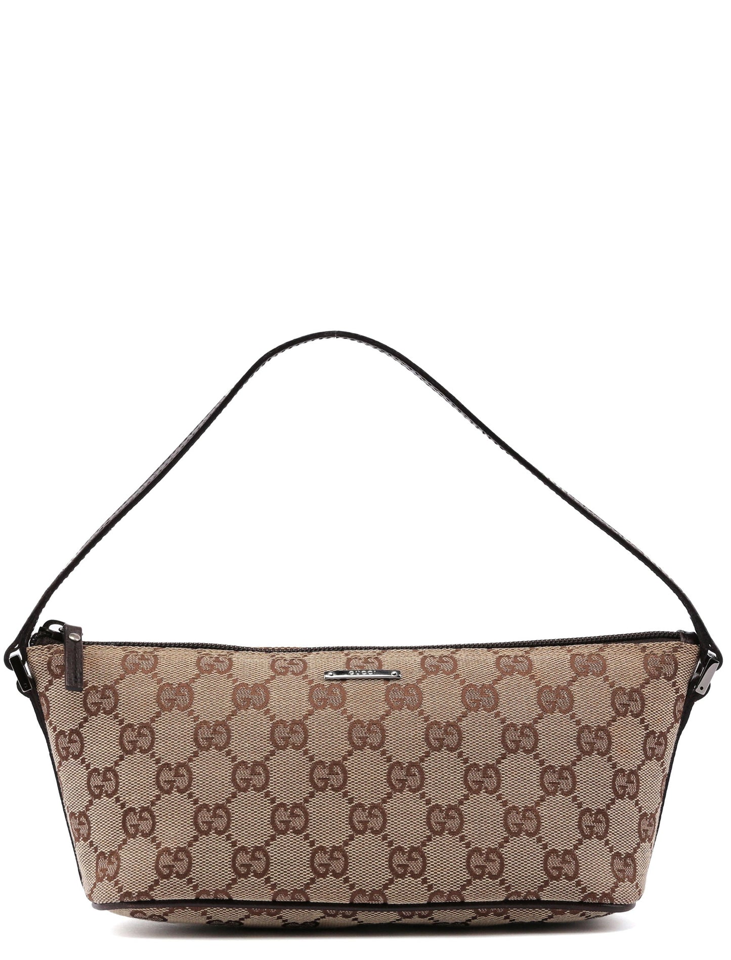 07198 Beige Brown GG Boat Pochette