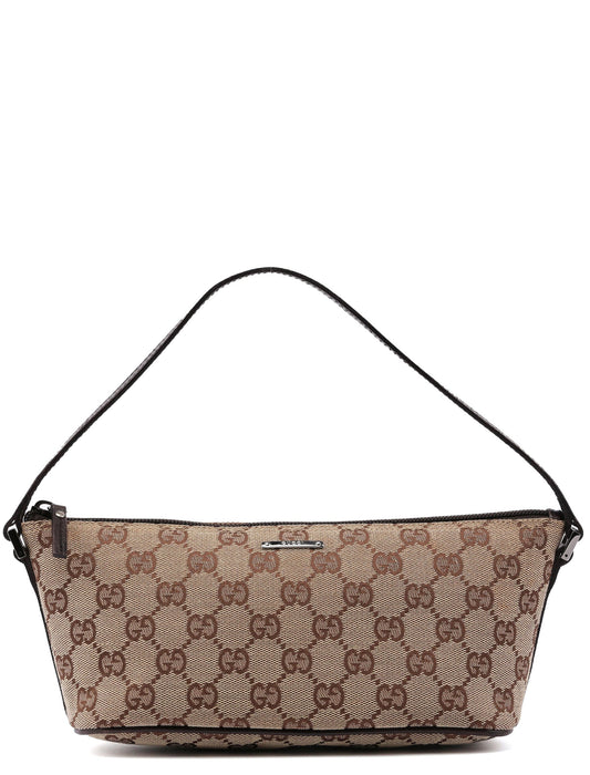 07198 Beige Brown GG Boat Pochette