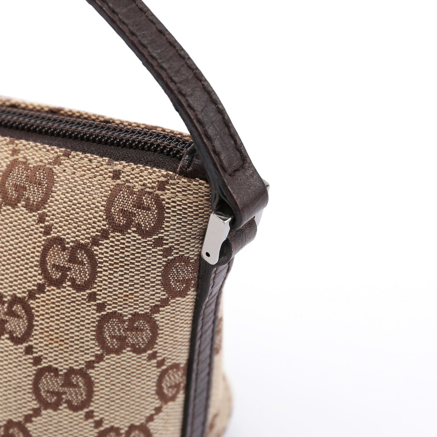 07198 Beige Brown GG Boat Pochette