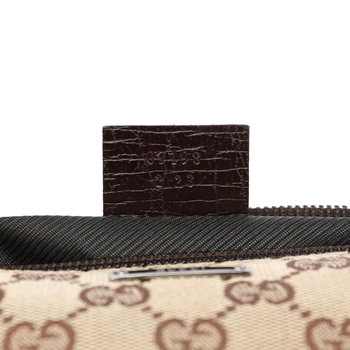 07198 Beige Brown GG Boat Pochette