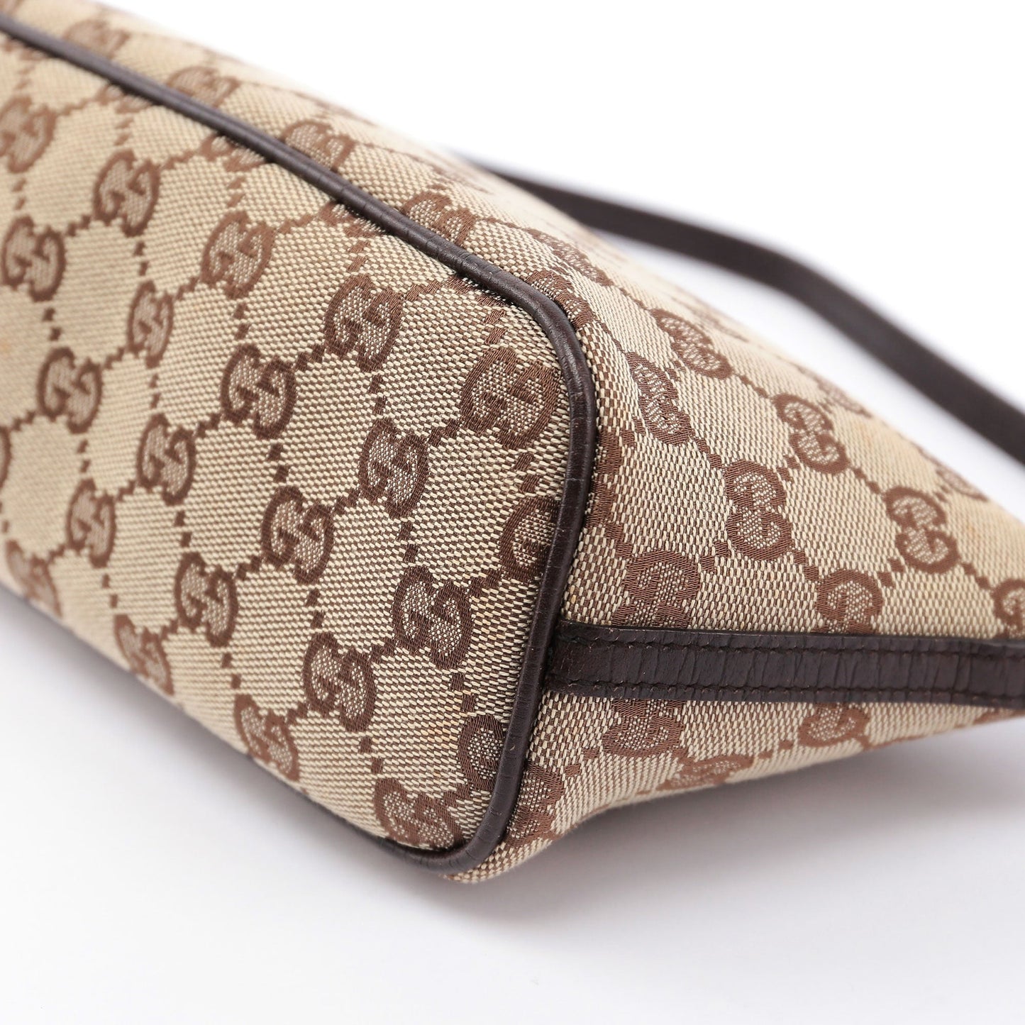 07198 Beige Brown GG Boat Pochette