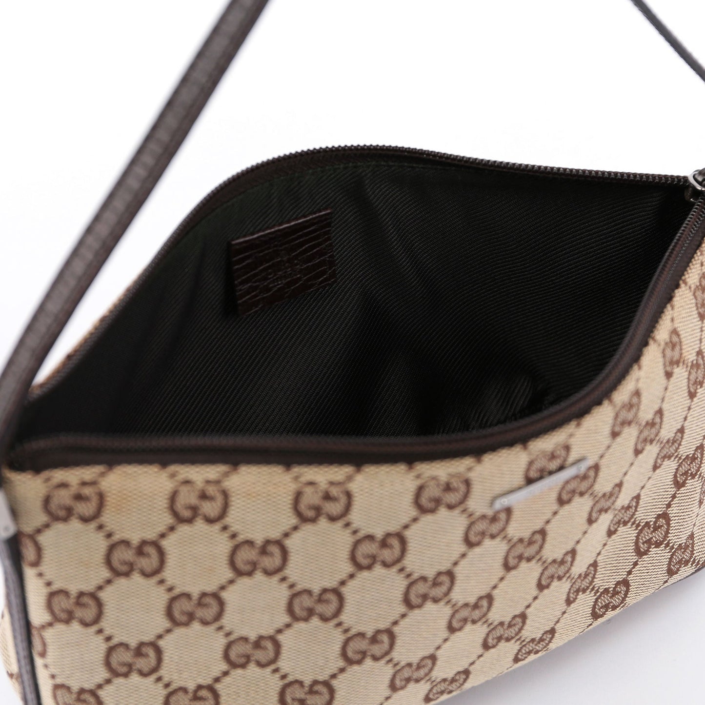 07198 Beige Brown GG Boat Pochette