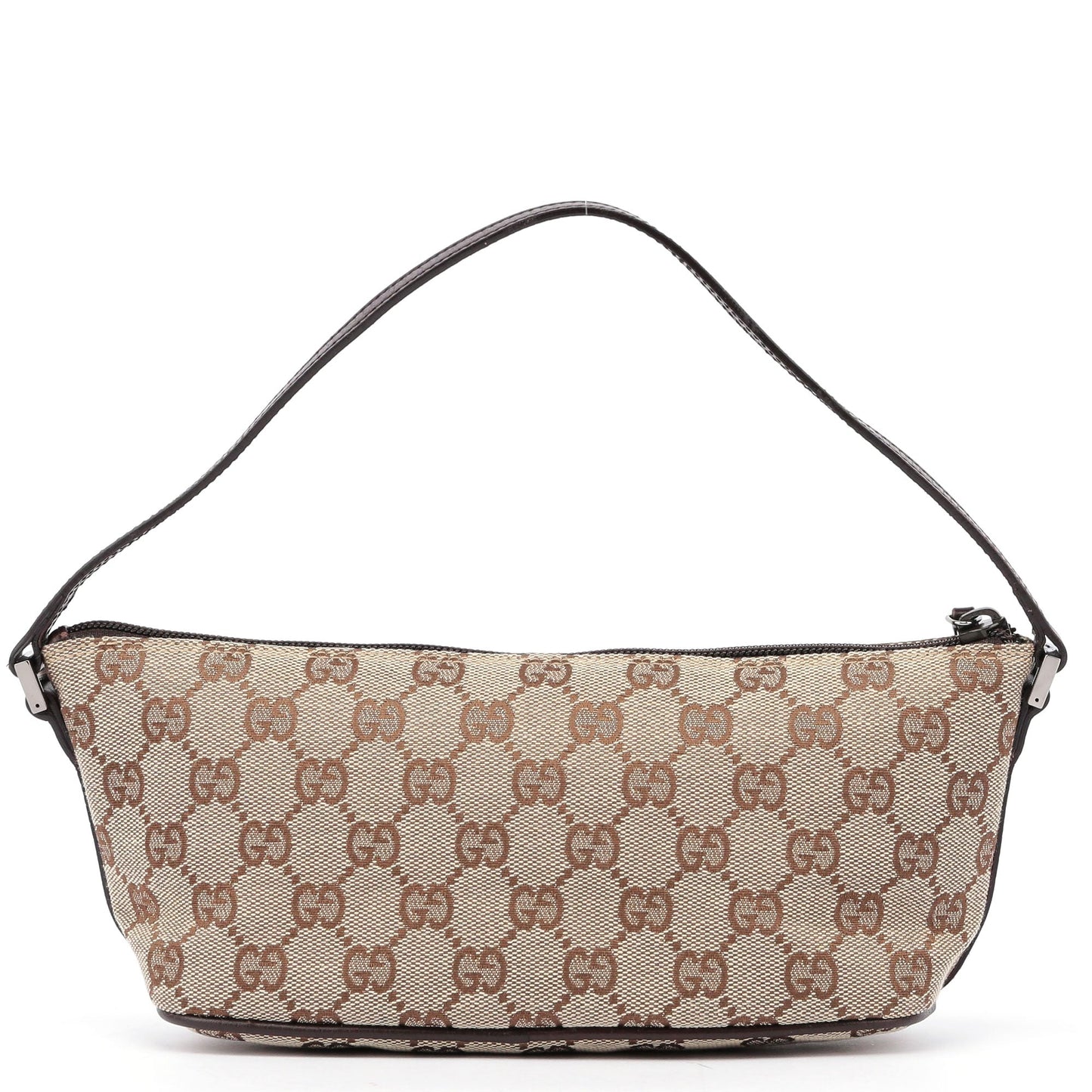 07198 Beige Brown GG Boat Pochette