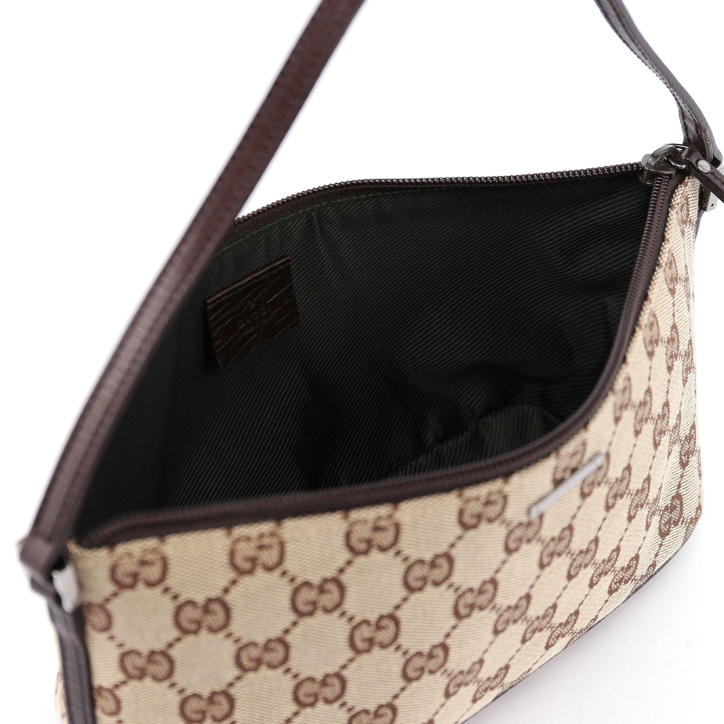 07198 Beige Brown GG Boat Pochette