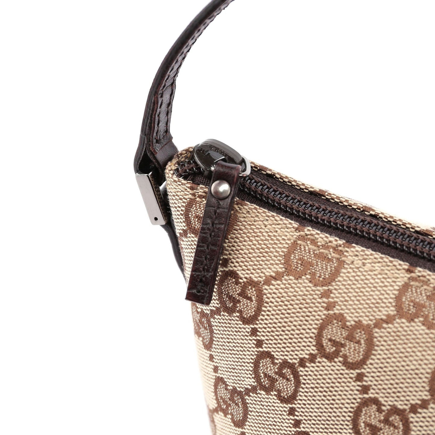 07198 Beige Brown GG Boat Pochette