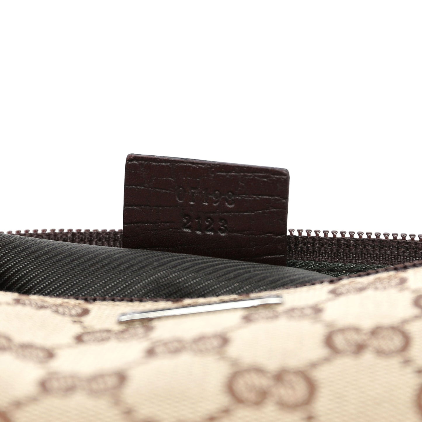 07198 Beige Brown GG Boat Pochette