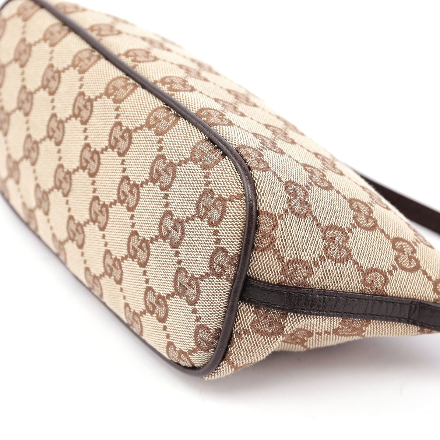 07198 Beige Brown GG Boat Pochette