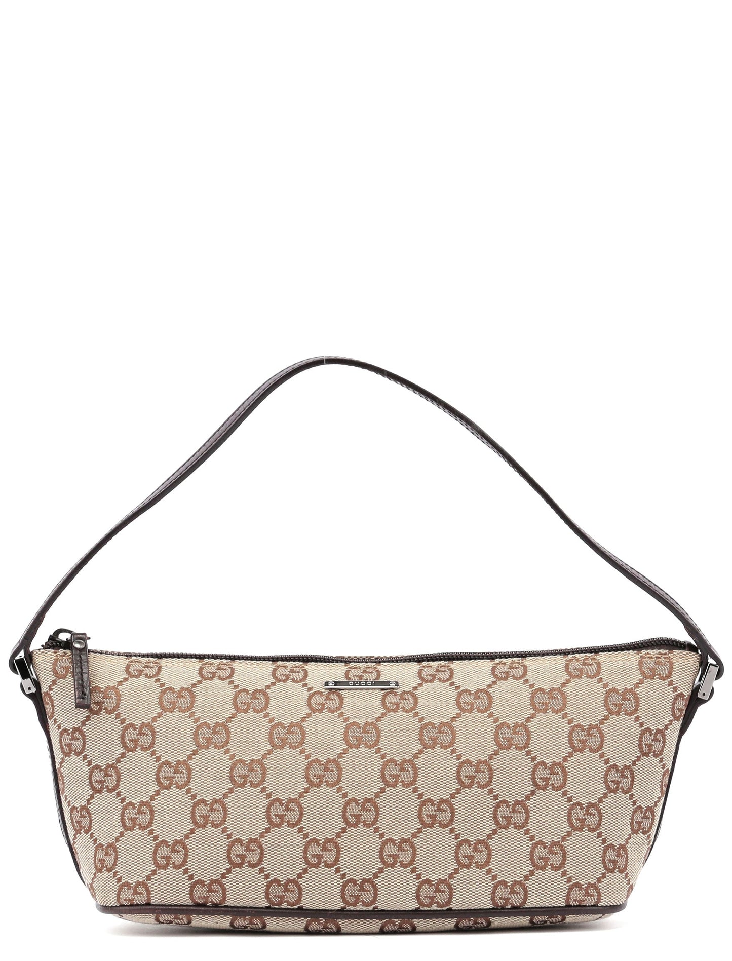 07198 Beige Brown GG Boat Pochette