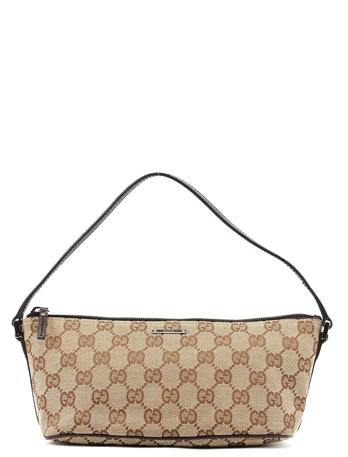07198 Beige Brown GG Boat Pochette