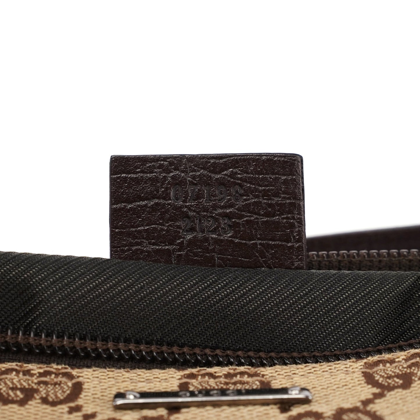 07198 Beige Brown GG Boat Pochette