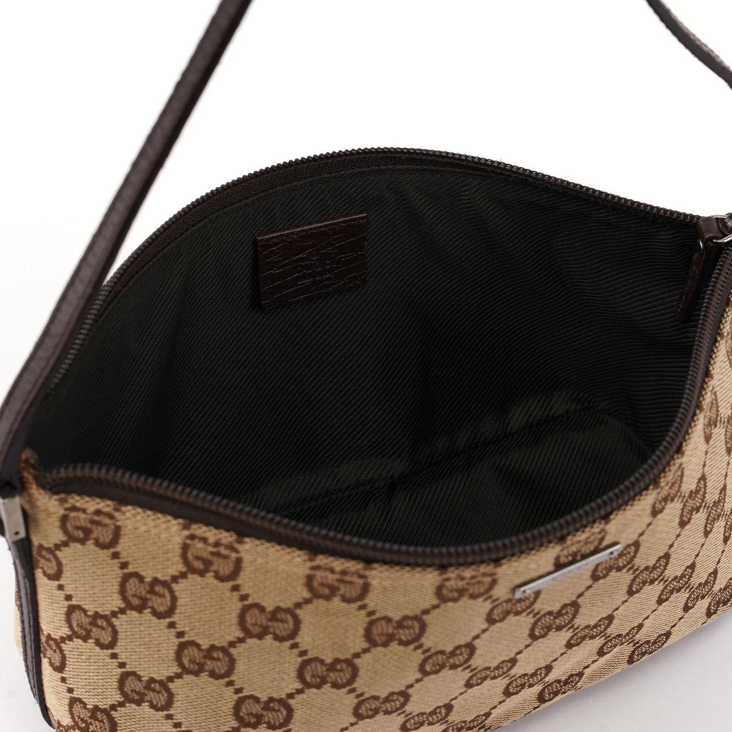 07198 Beige Brown GG Boat Pochette