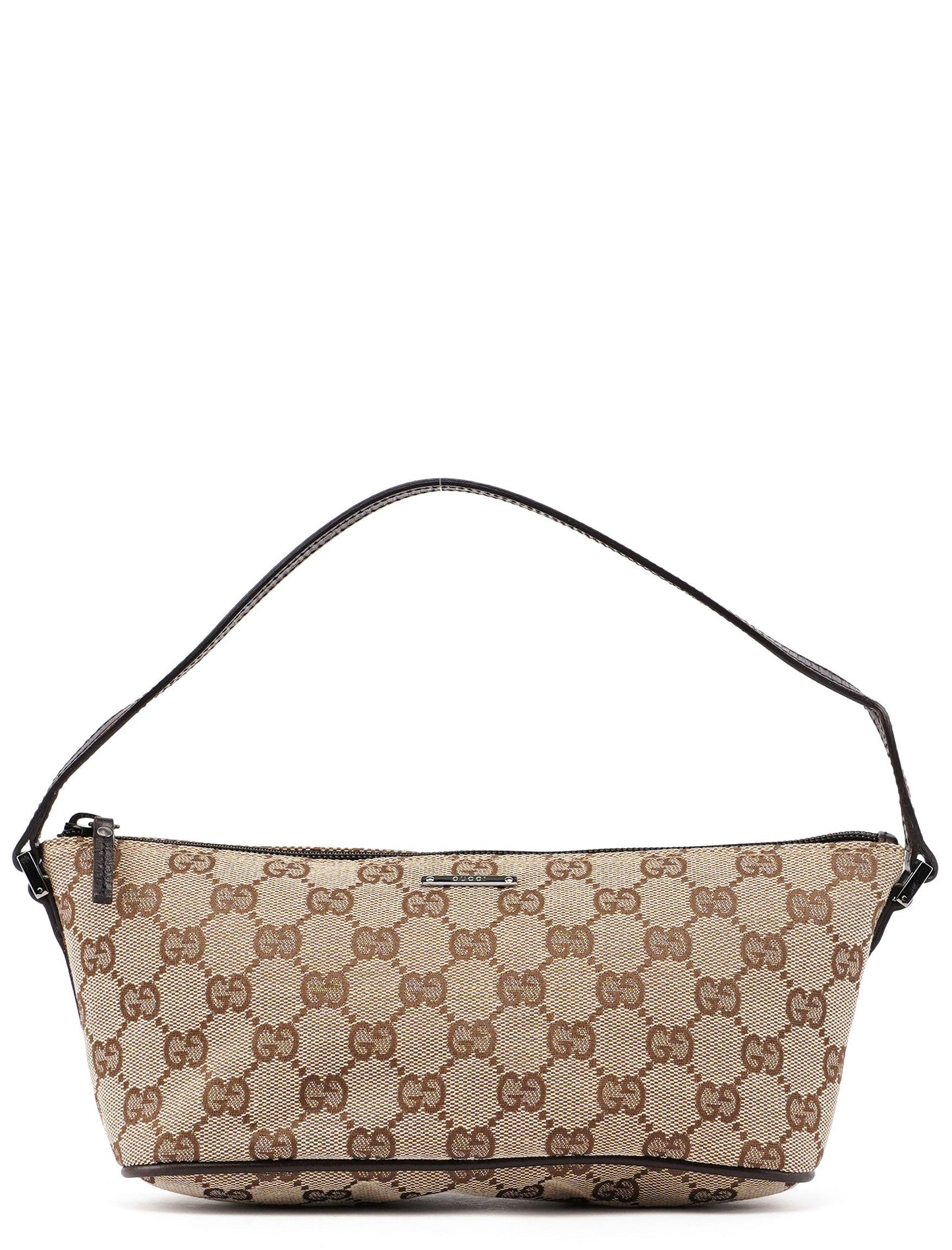 07198 Beige Brown GG Boat Pochette
