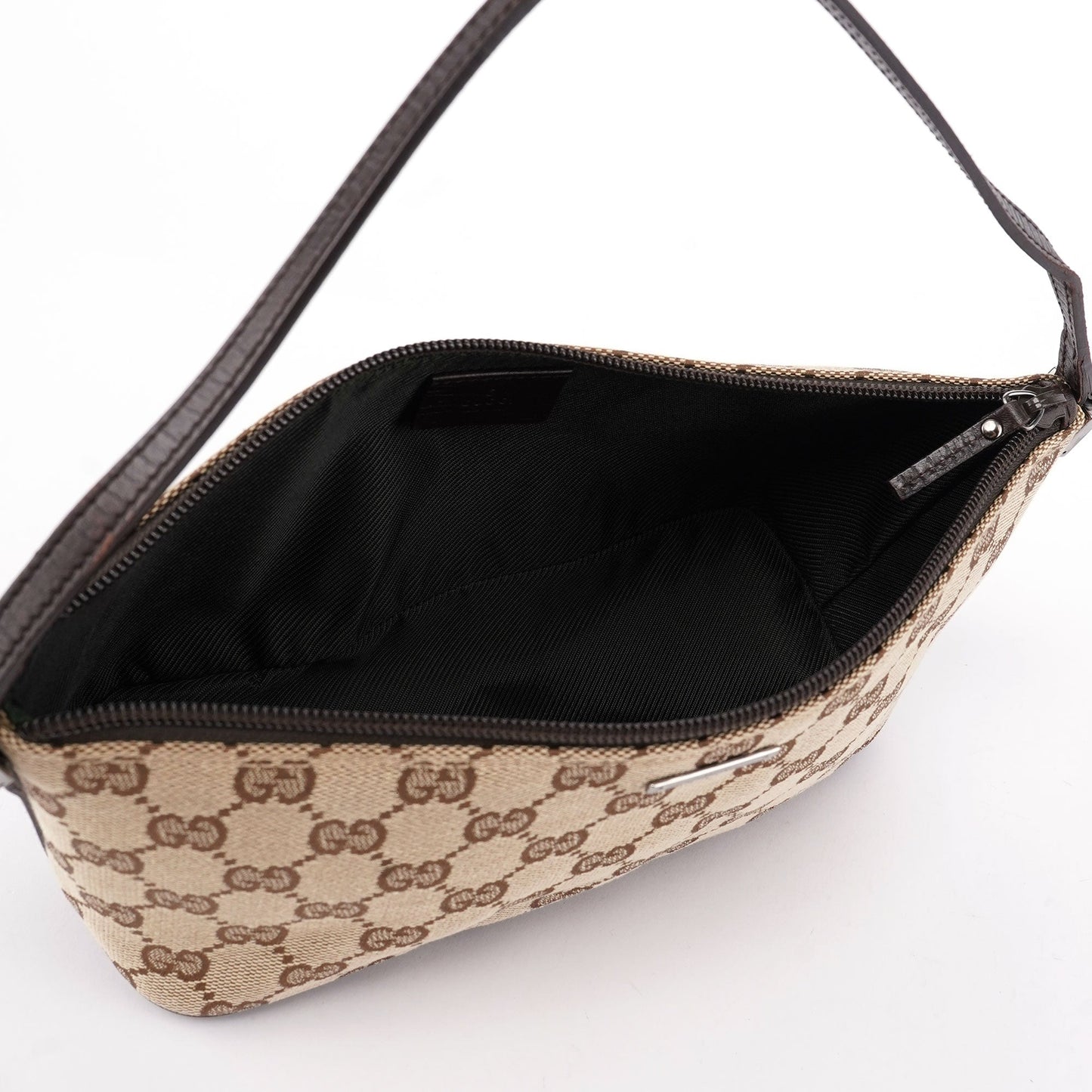 07198 Beige Brown GG Boat Pochette
