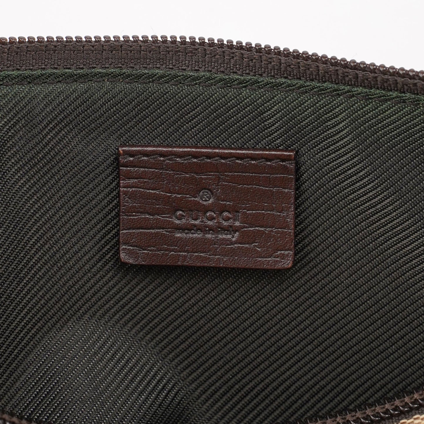 07198 Beige Brown GG Boat Pochette