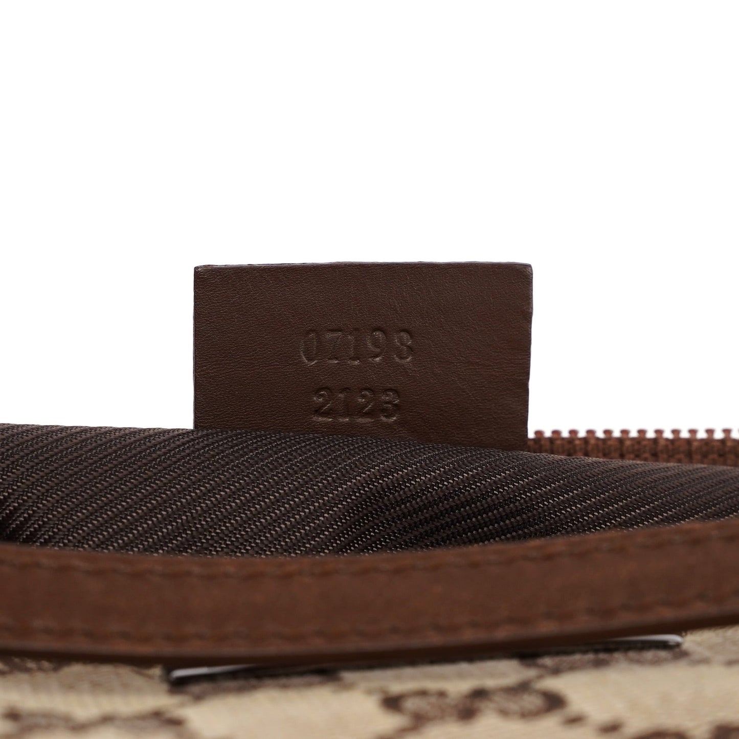 07198 Beige Brown GG Boat Pochette