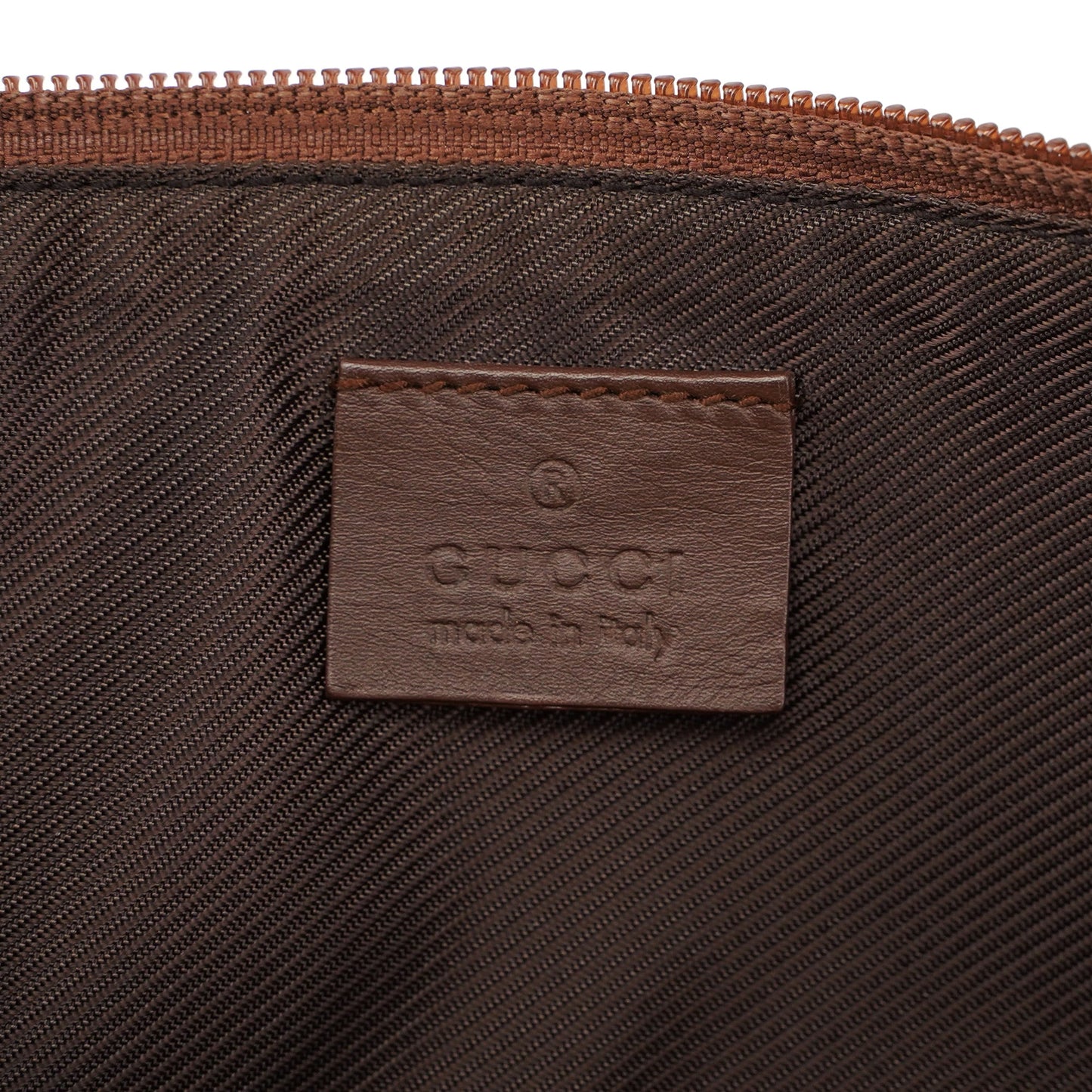 07198 Beige Brown GG Boat Pochette