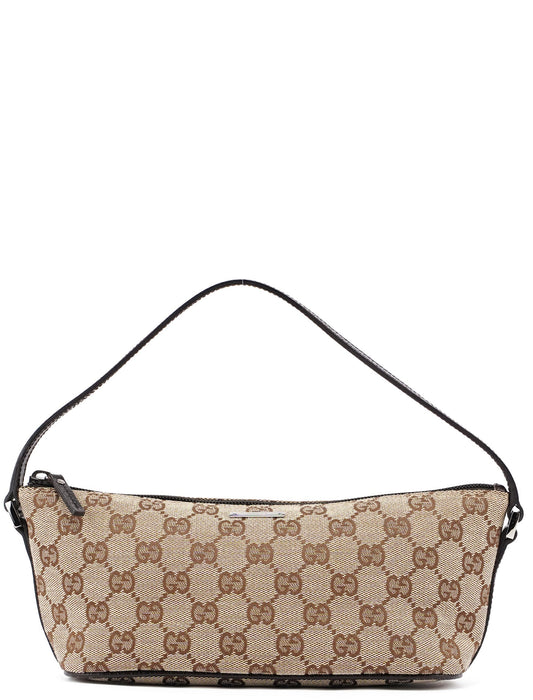 07198 Beige Brown GG Boat Pochette