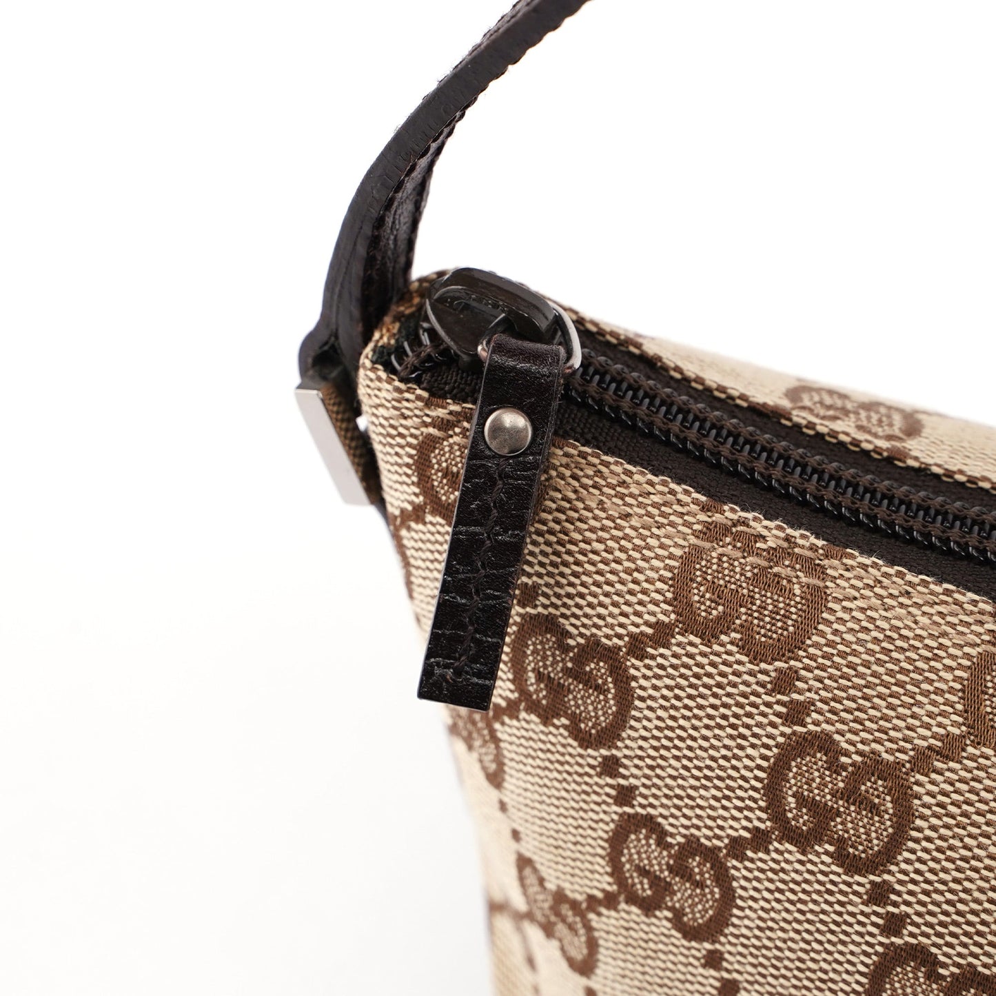 07198 Beige Brown GG Boat Pochette