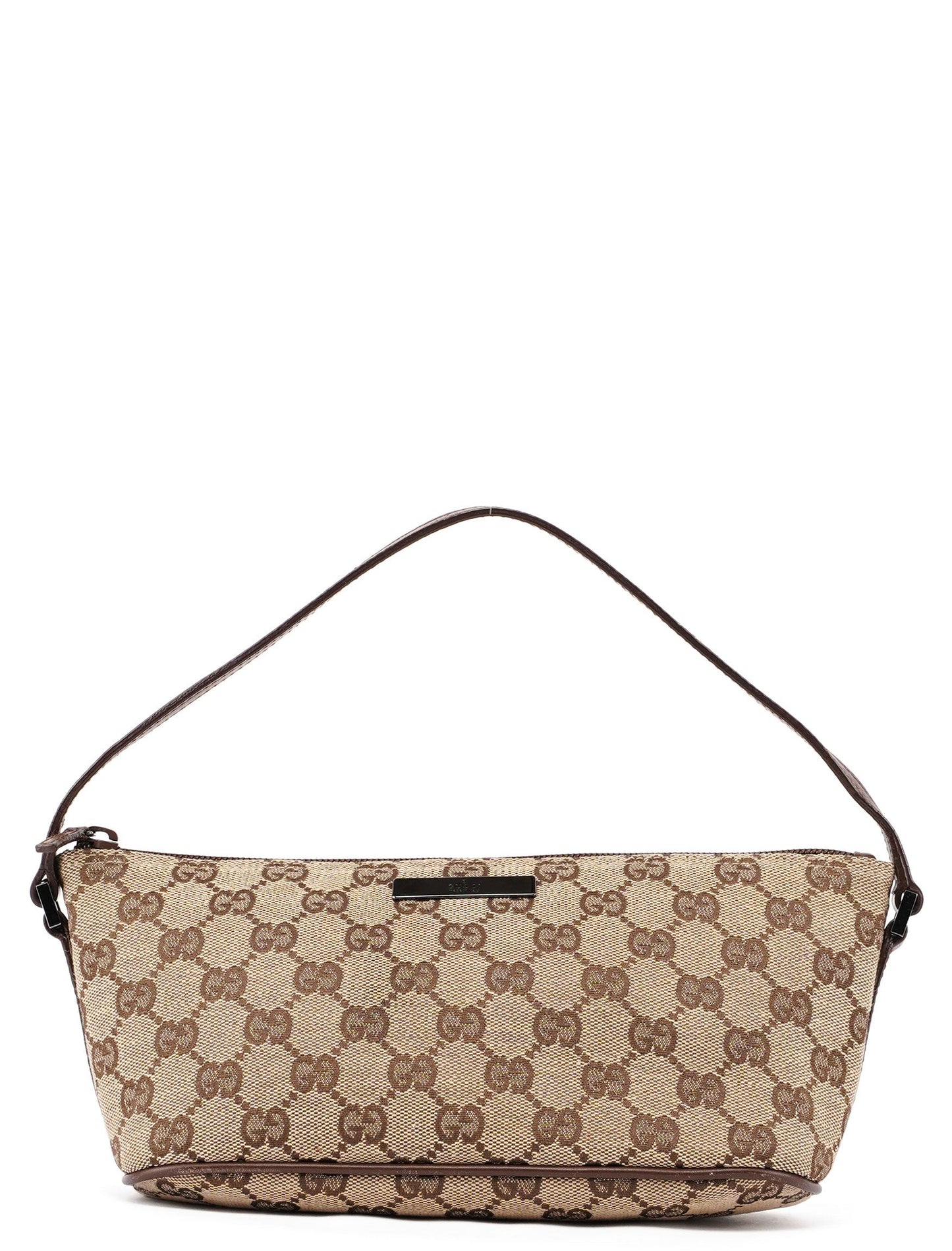 07198 Beige Brown GG Boat Pochette