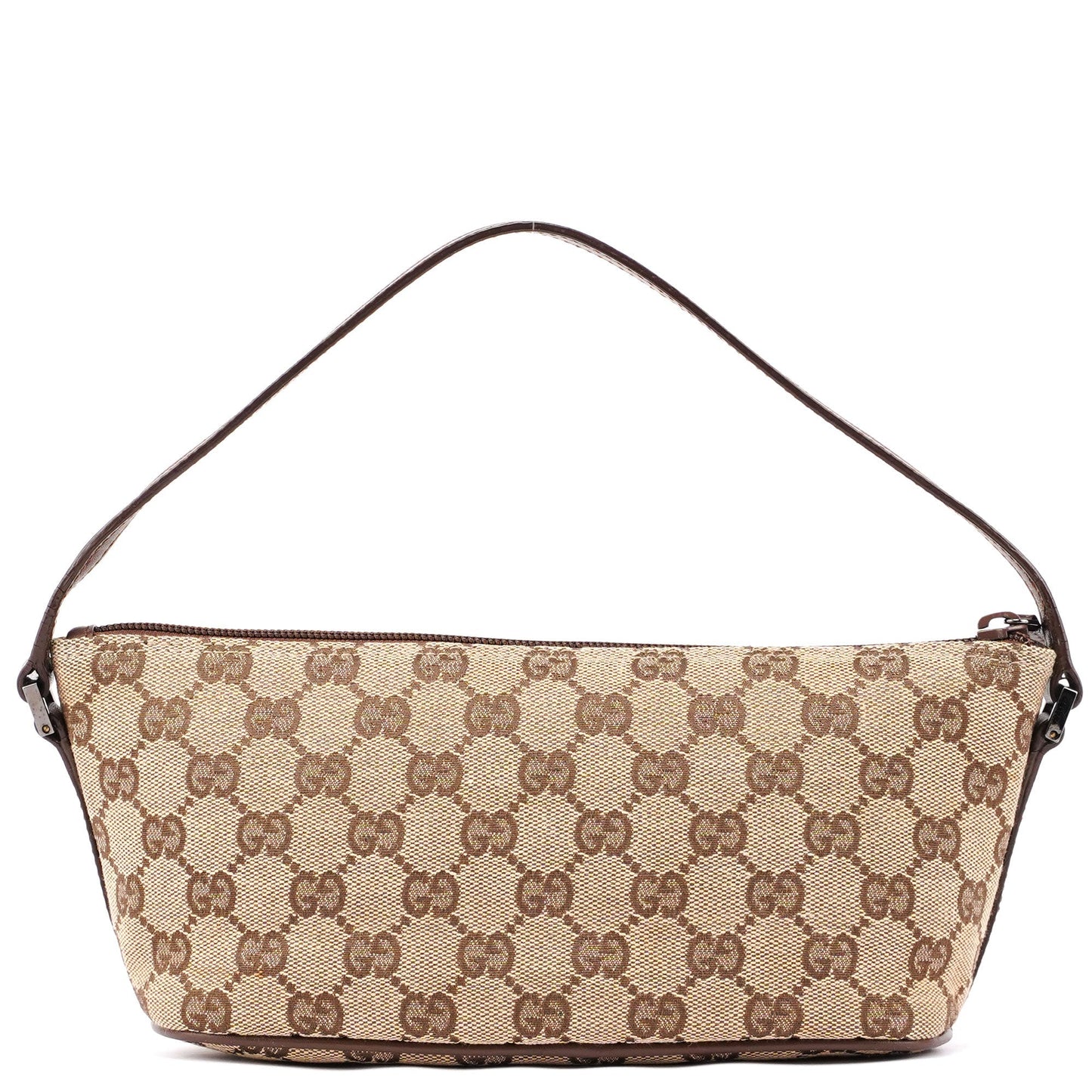07198 Beige Brown GG Boat Pochette