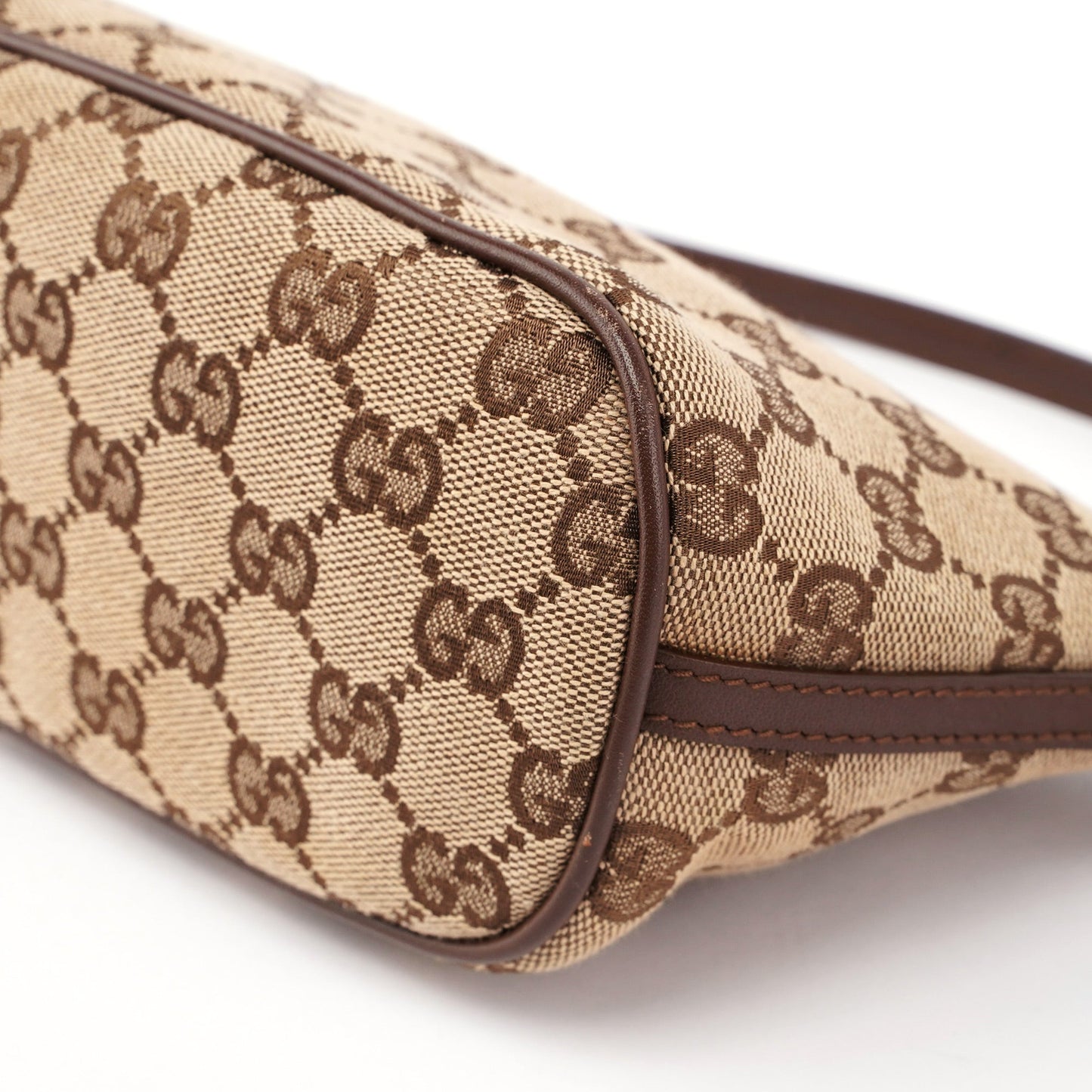 07198 Beige Brown GG Boat Pochette