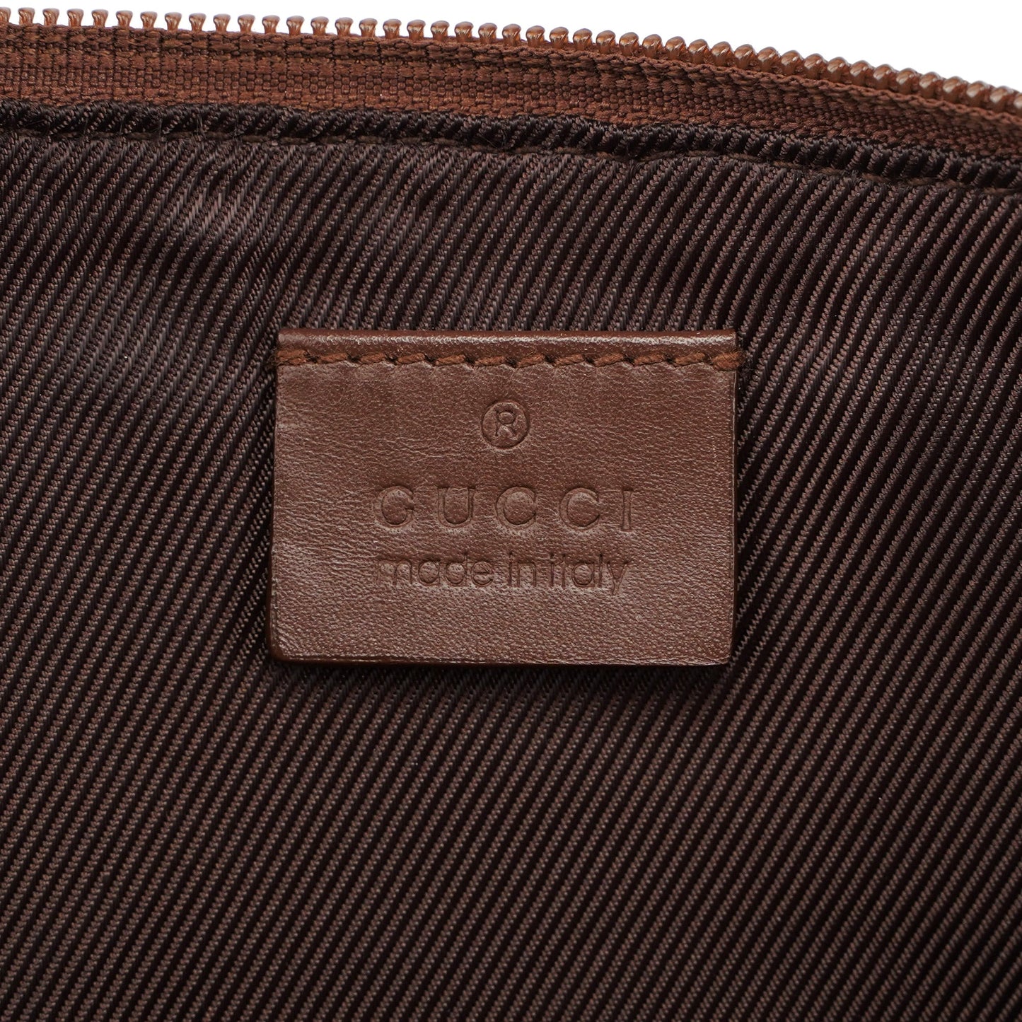 07198 Beige Brown GG Boat Pochette