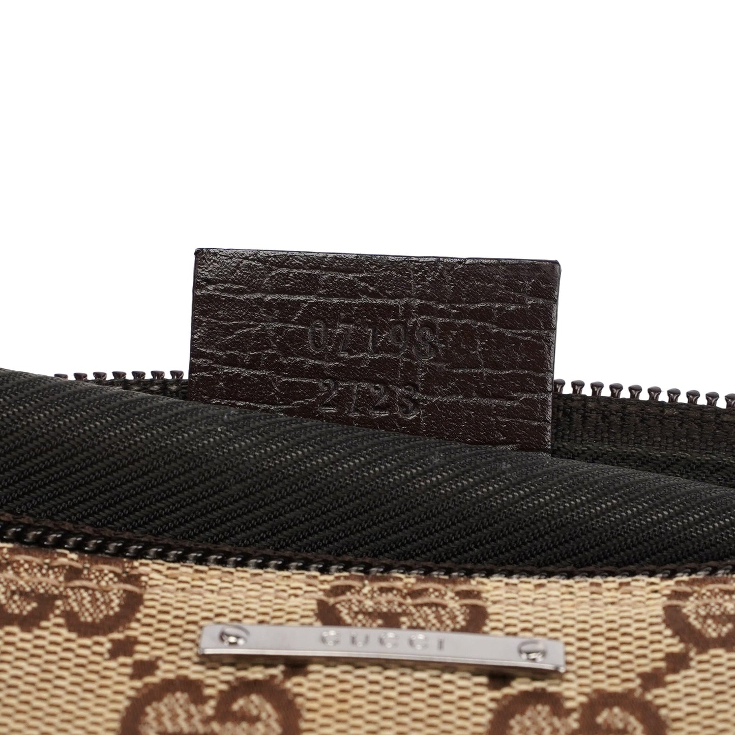 07198 Beige Brown GG Boat Pochette