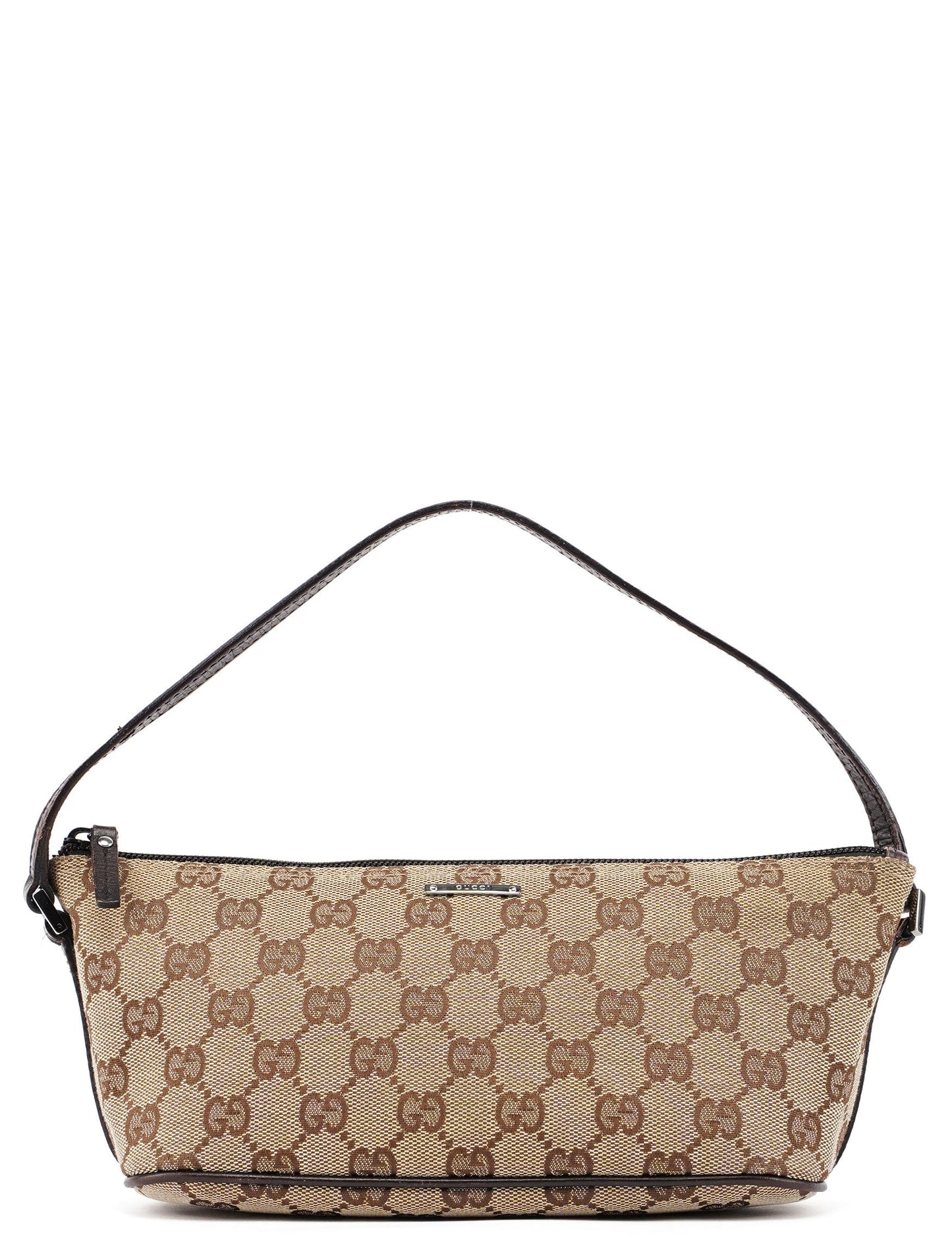 07198 Beige Brown GG Boat Pochette