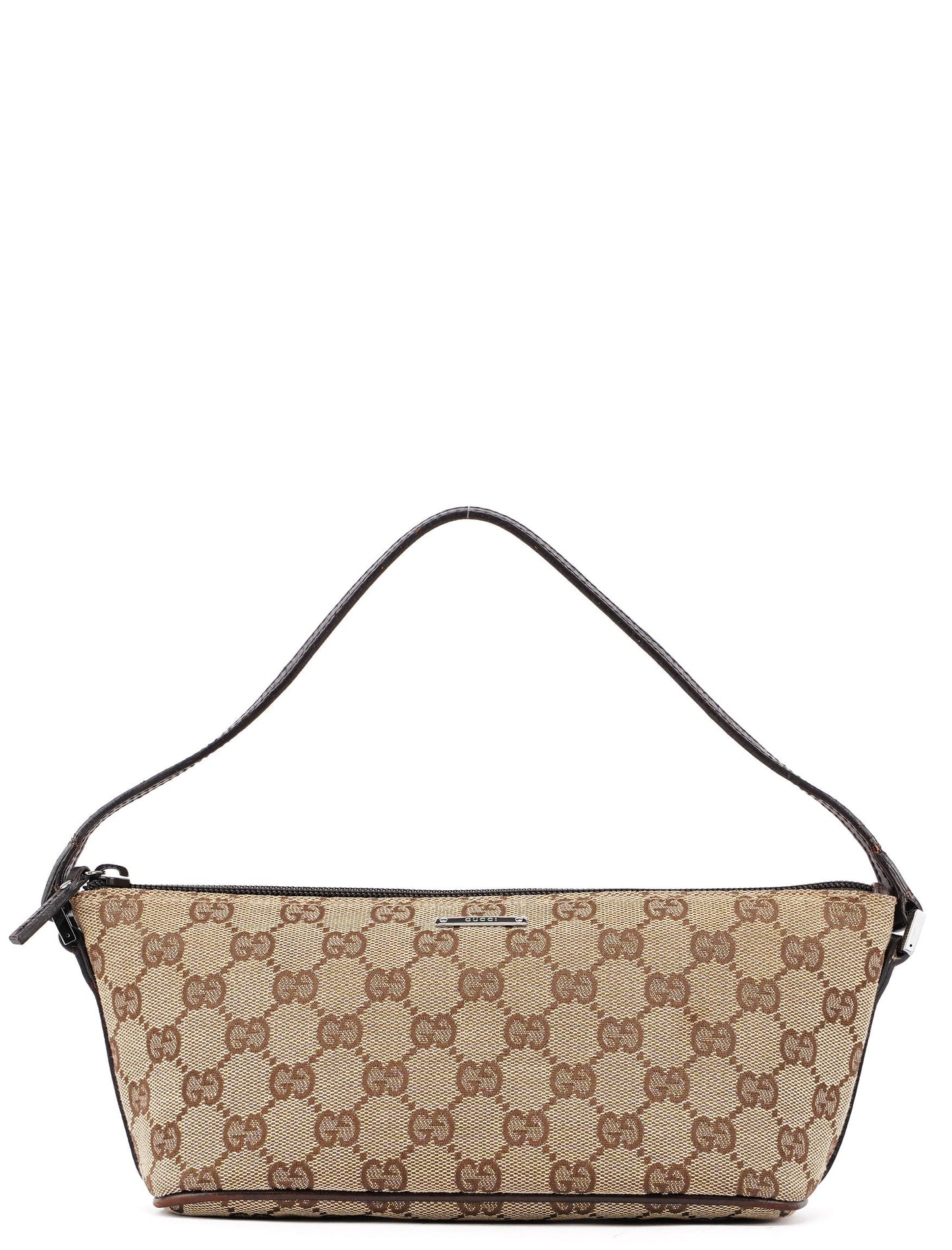 07198 Beige Brown GG Boat Pochette