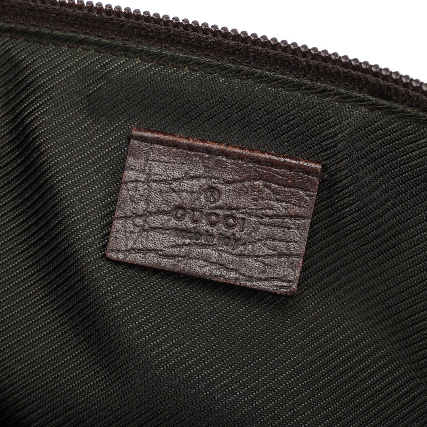 07198 Beige Brown GG Boat Pochette