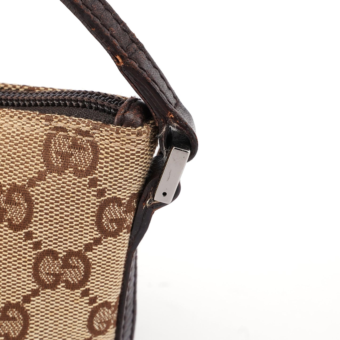 07198 Beige Brown GG Boat Pochette