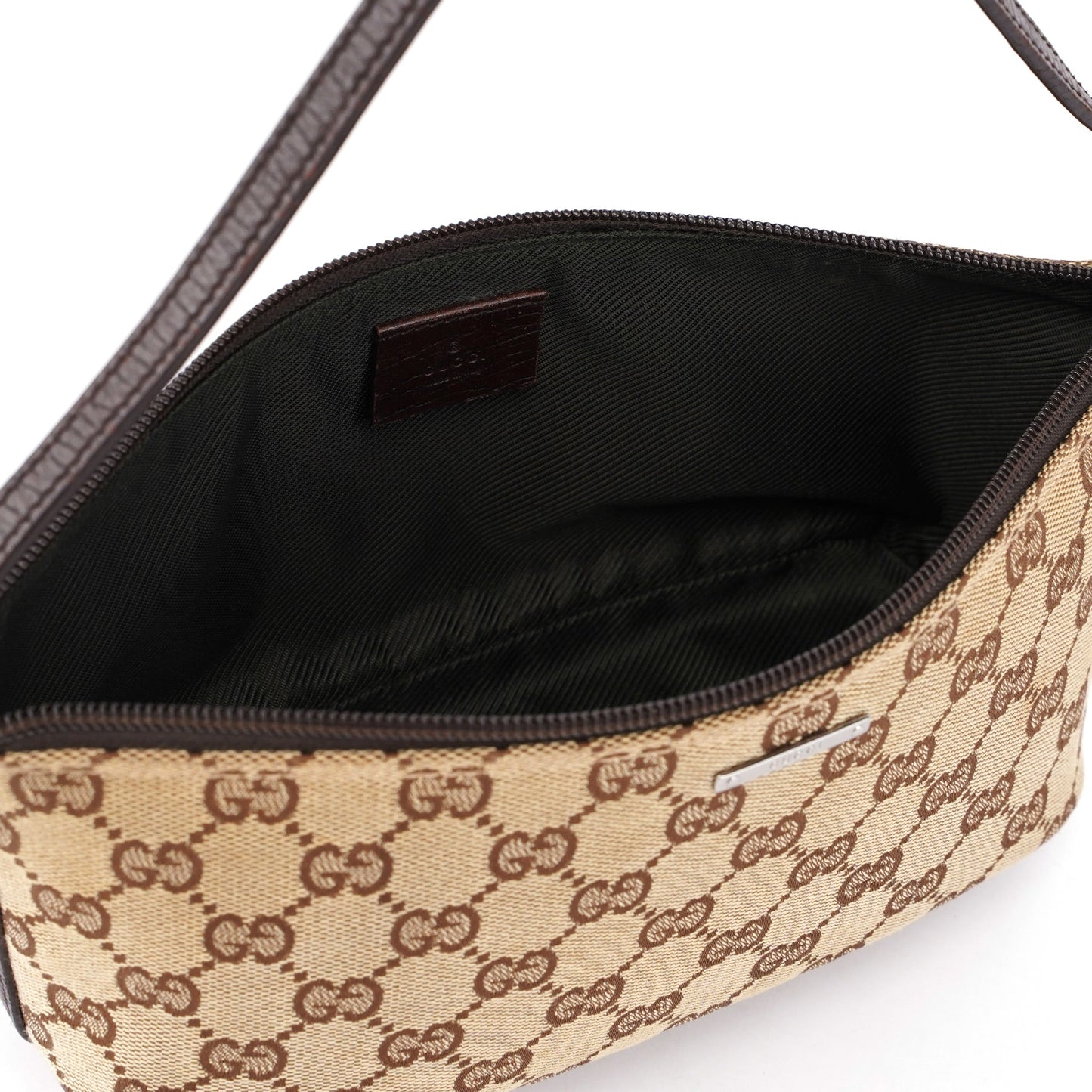 07198 Beige Brown GG Boat Pochette