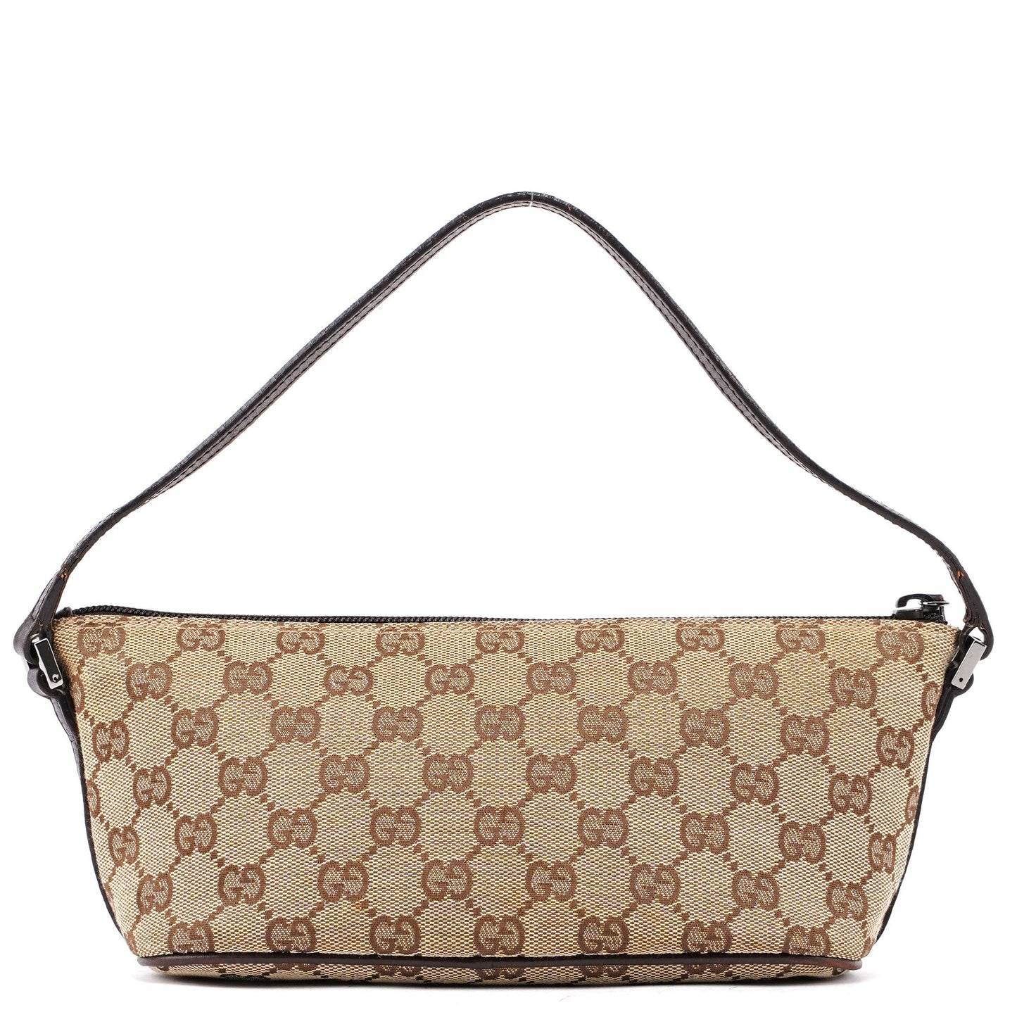 07198 Beige Brown GG Boat Pochette