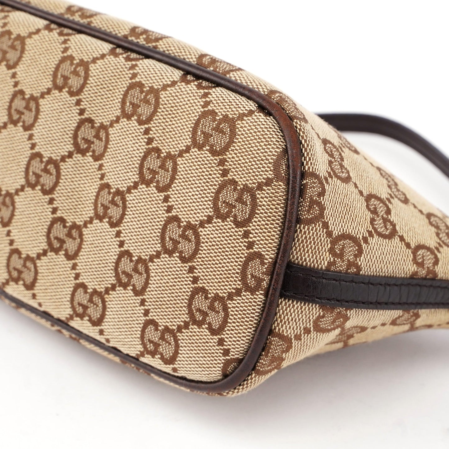 07198 Beige Brown GG Boat Pochette