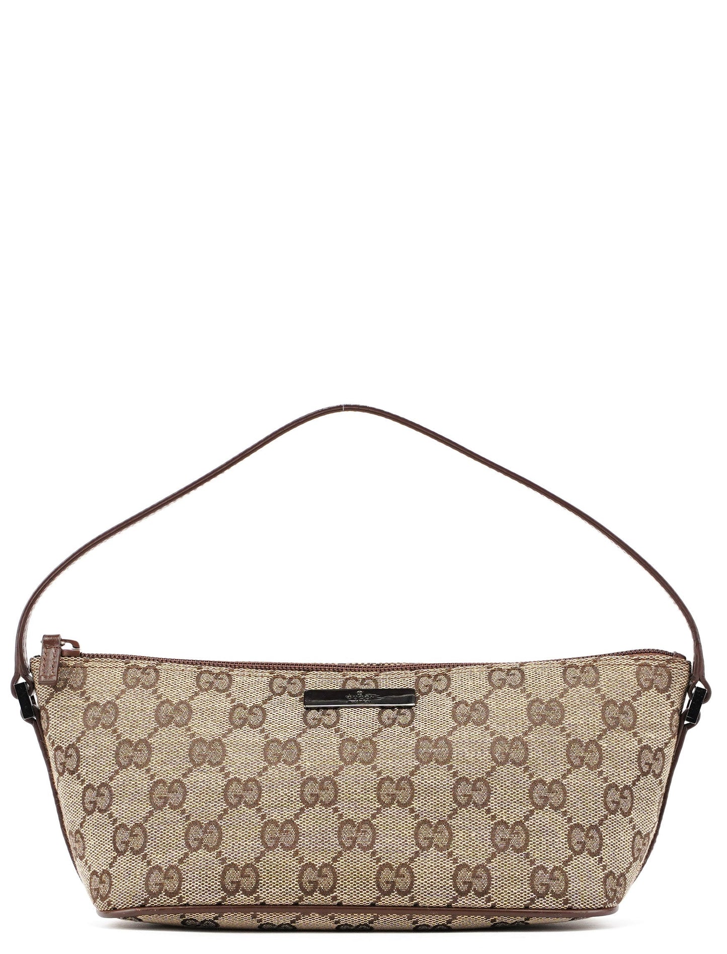 07198 Beige Brown GG Boat Pochette