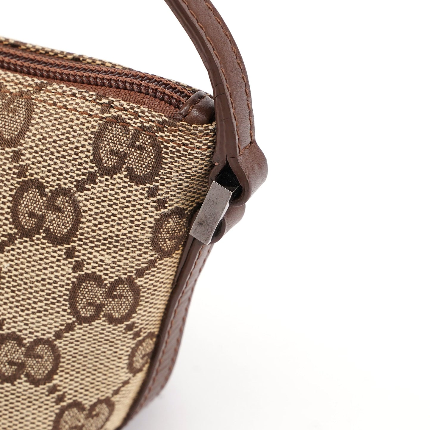 07198 Beige Brown GG Boat Pochette