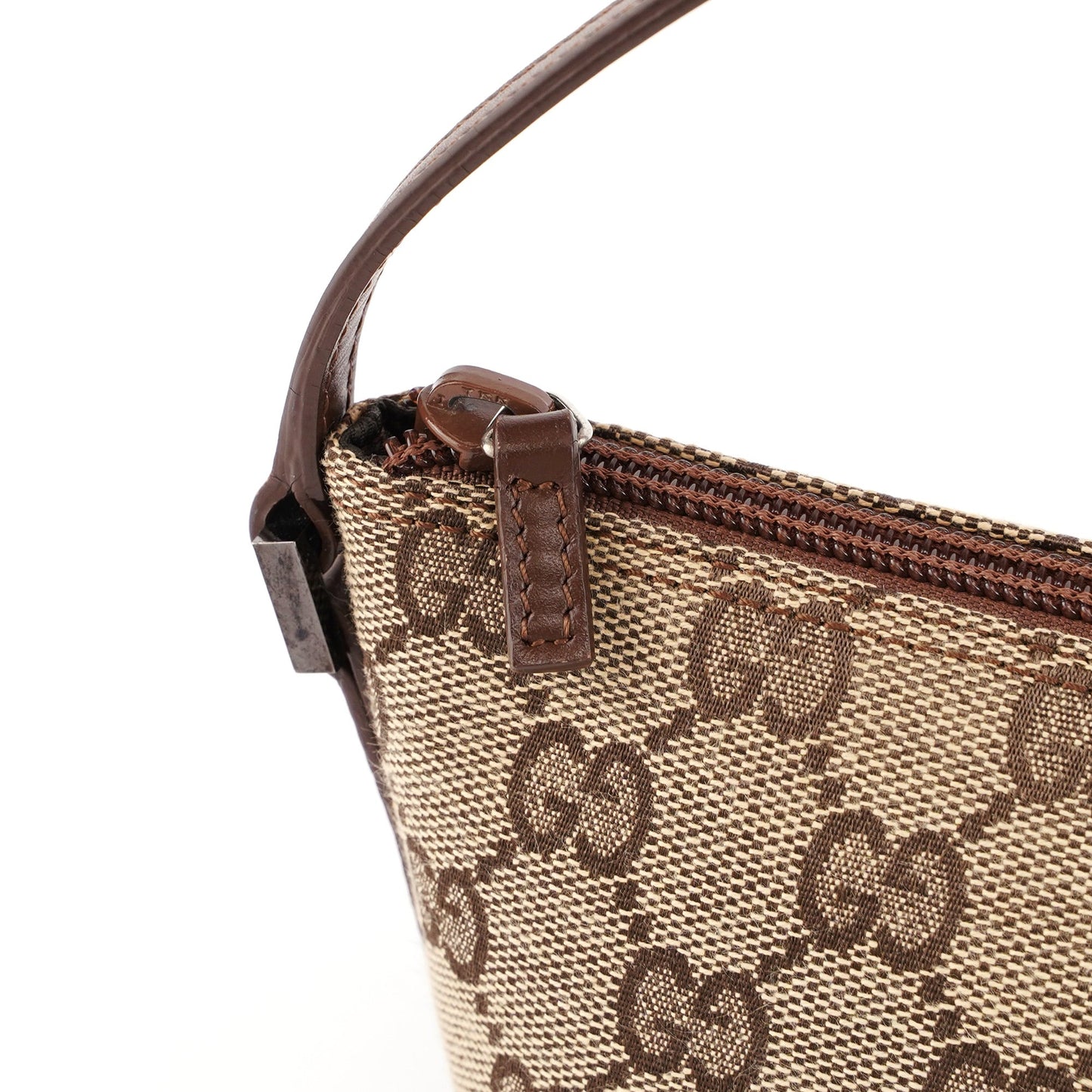 07198 Beige Brown GG Boat Pochette