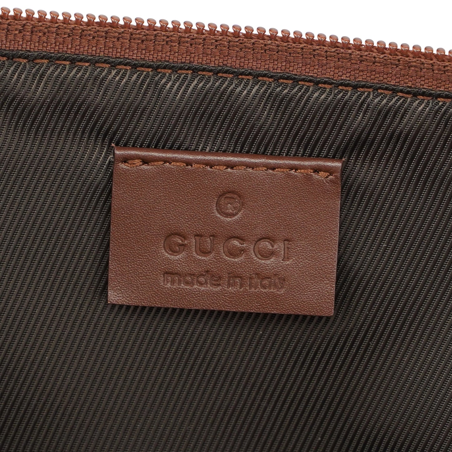 07198 Beige Brown GG Boat Pochette