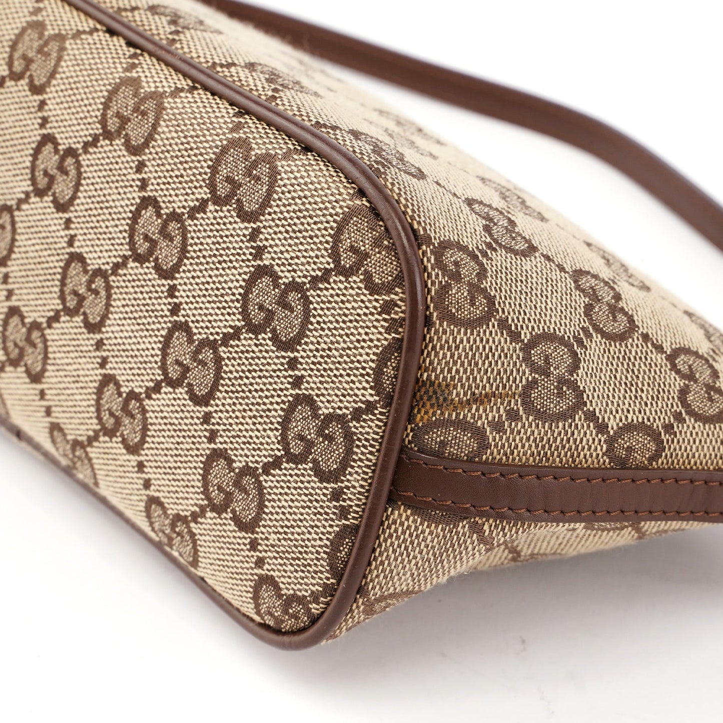 07198 Beige Brown GG Boat Pochette