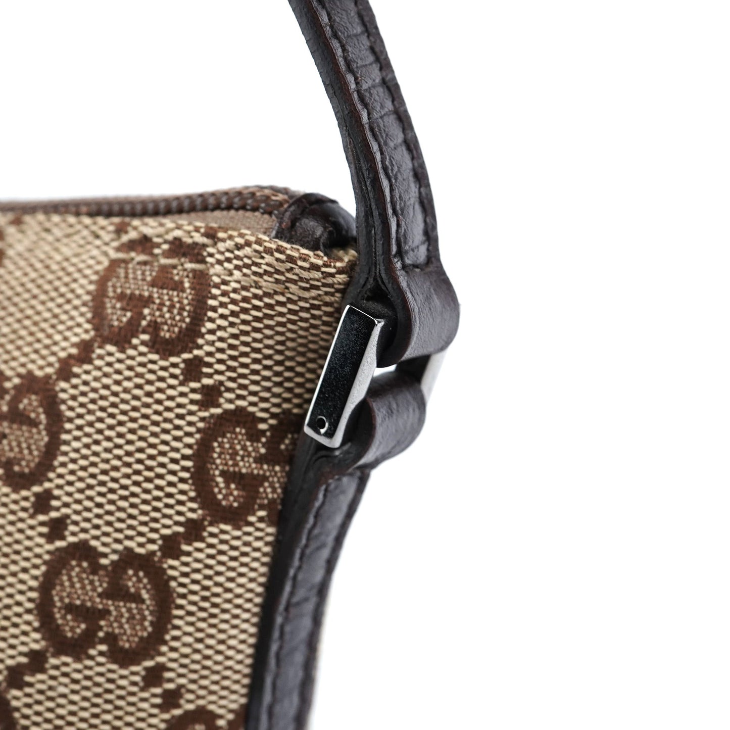 07198 Beige Brown GG Boat Pochette