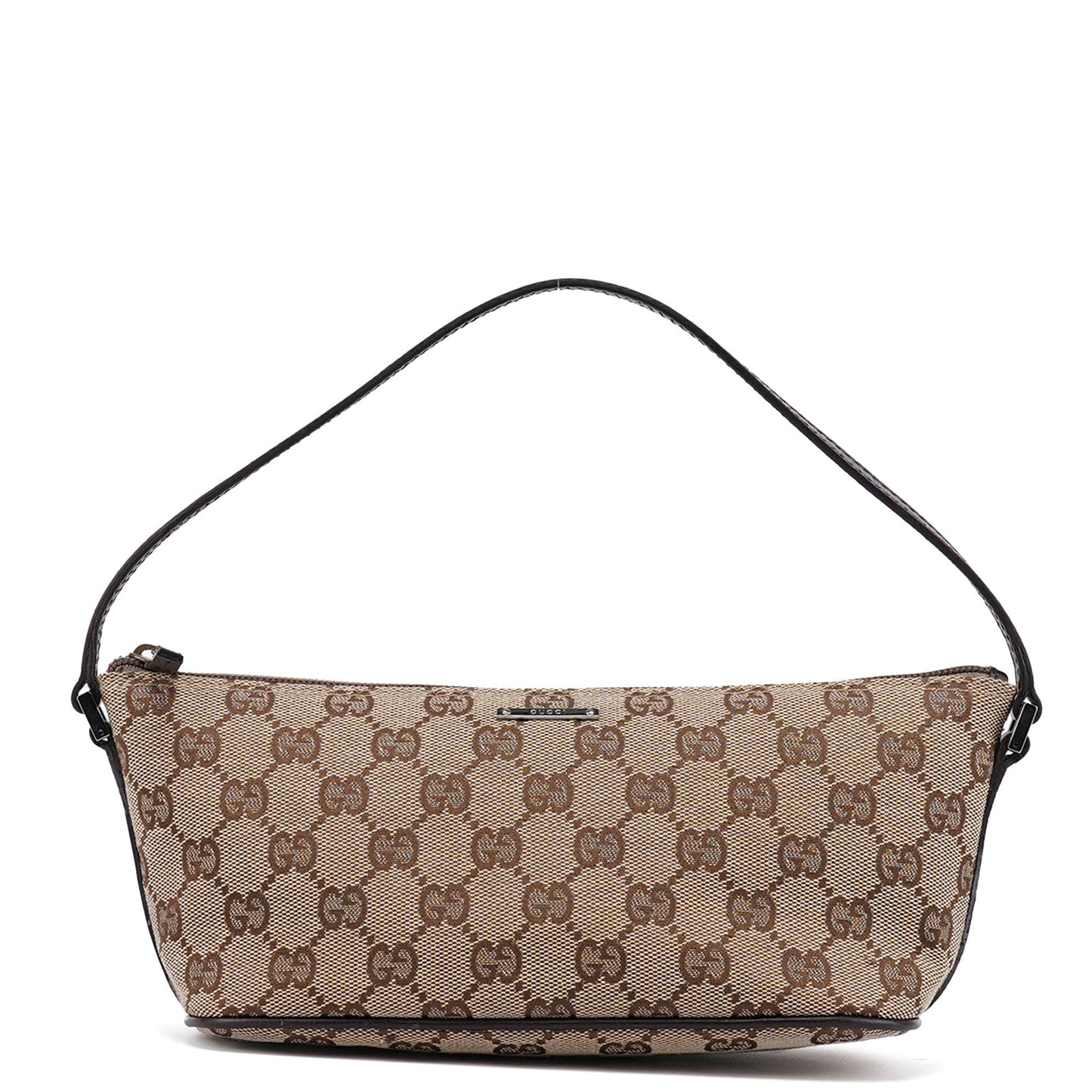 07198 Beige Brown GG Boat Pochette