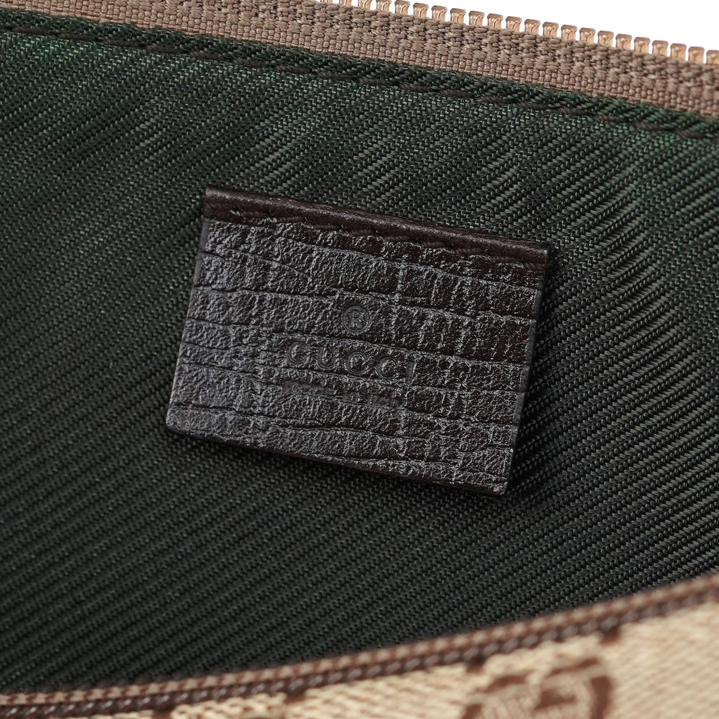 07198 Beige Brown GG Boat Pochette