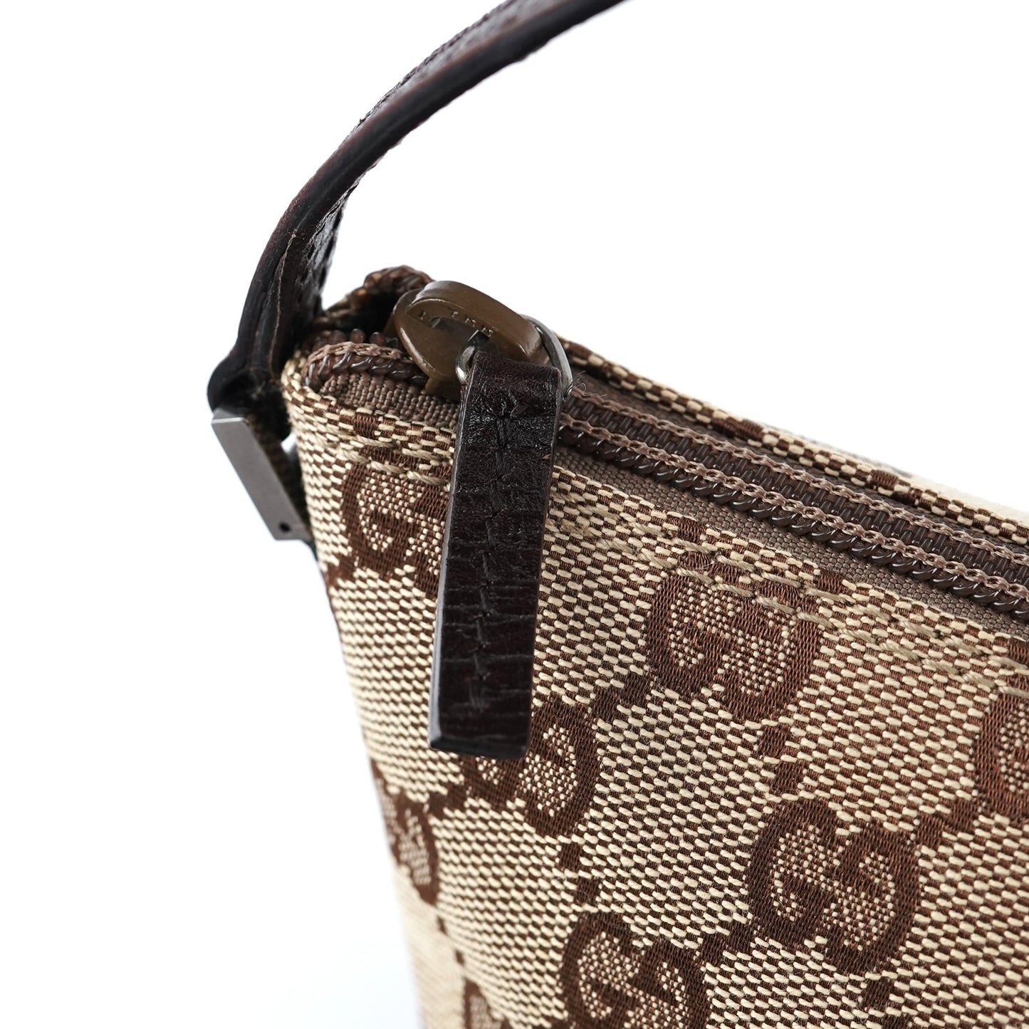 07198 Beige Brown GG Boat Pochette