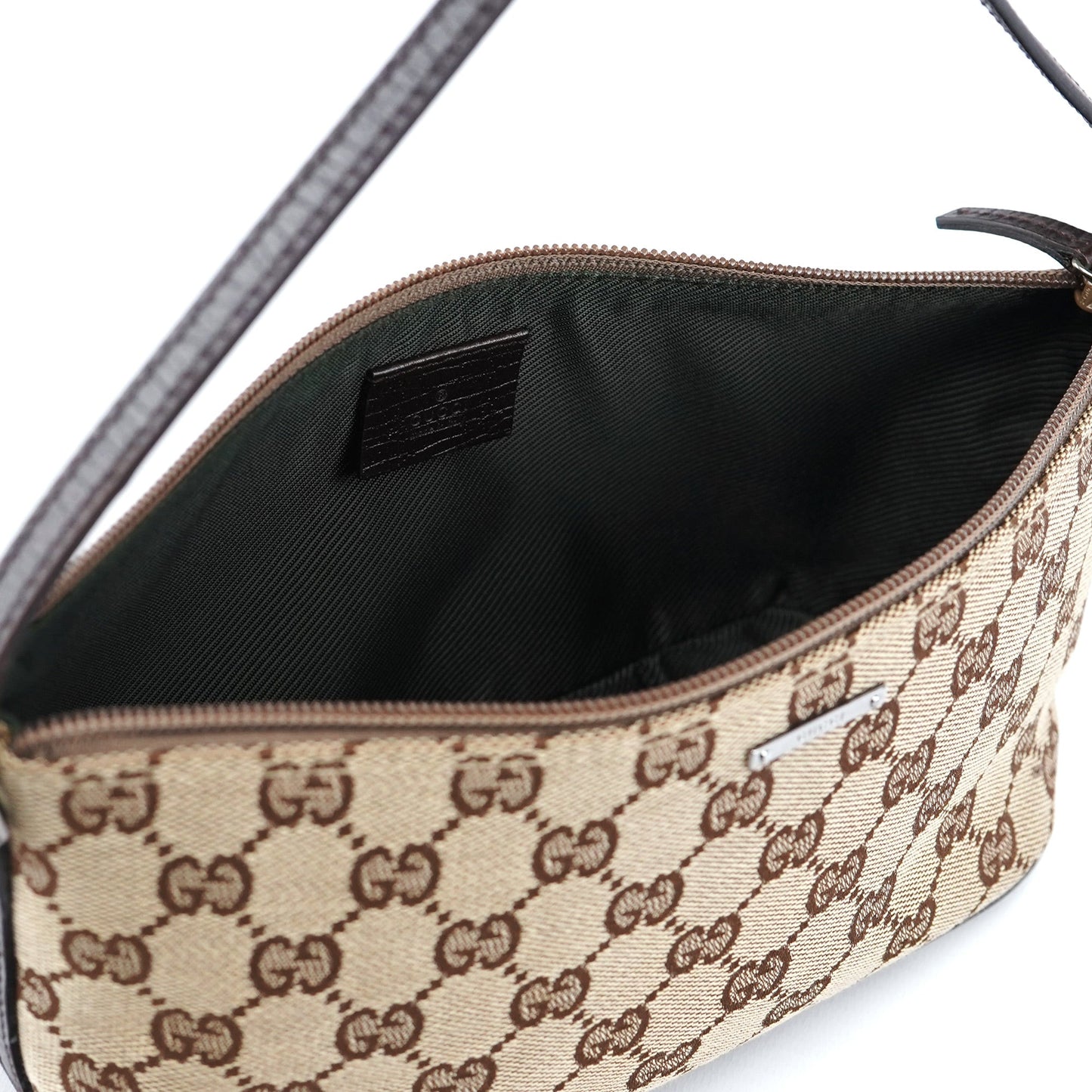 07198 Beige Brown GG Boat Pochette