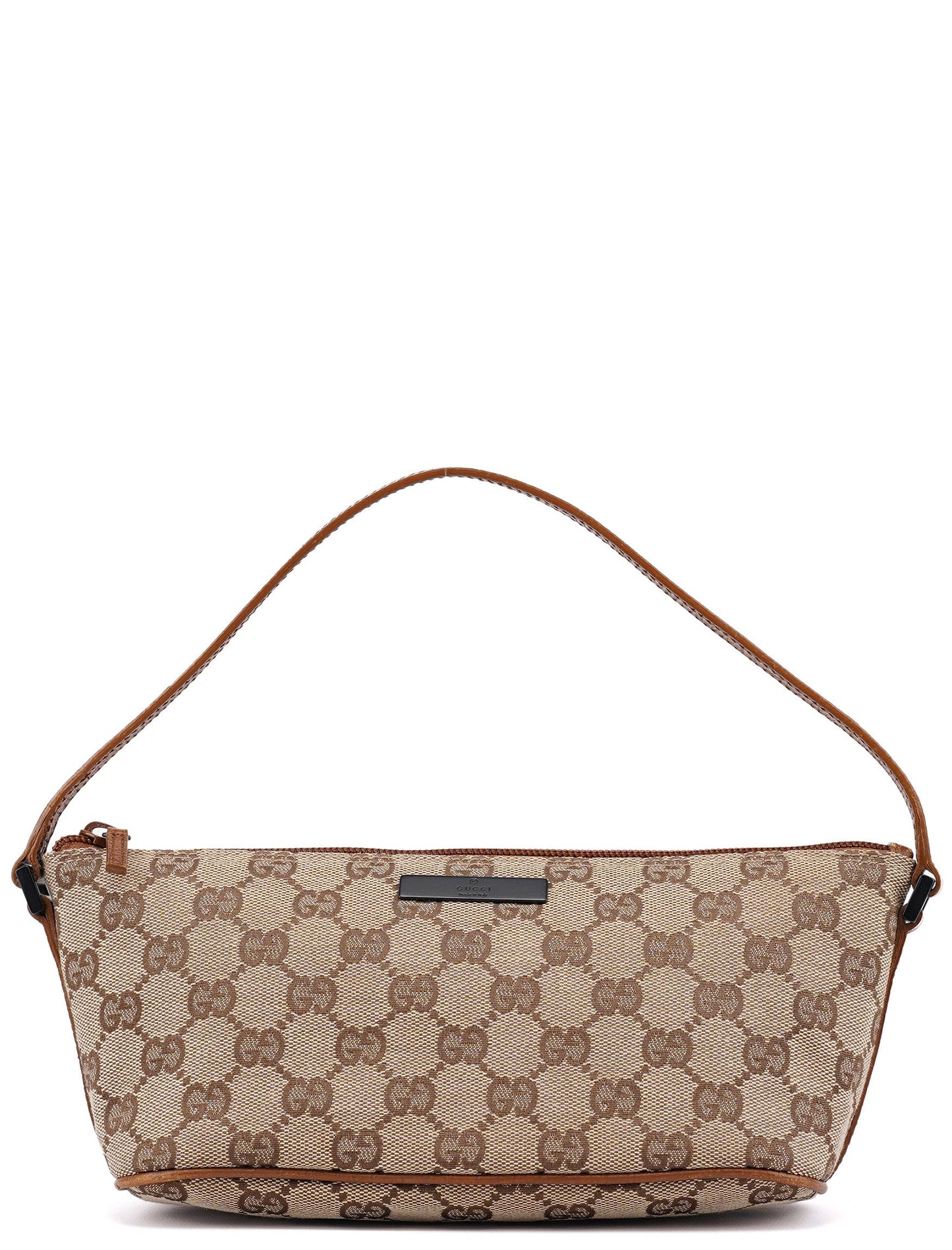 07198 Beige Brown GG Boat Pochette